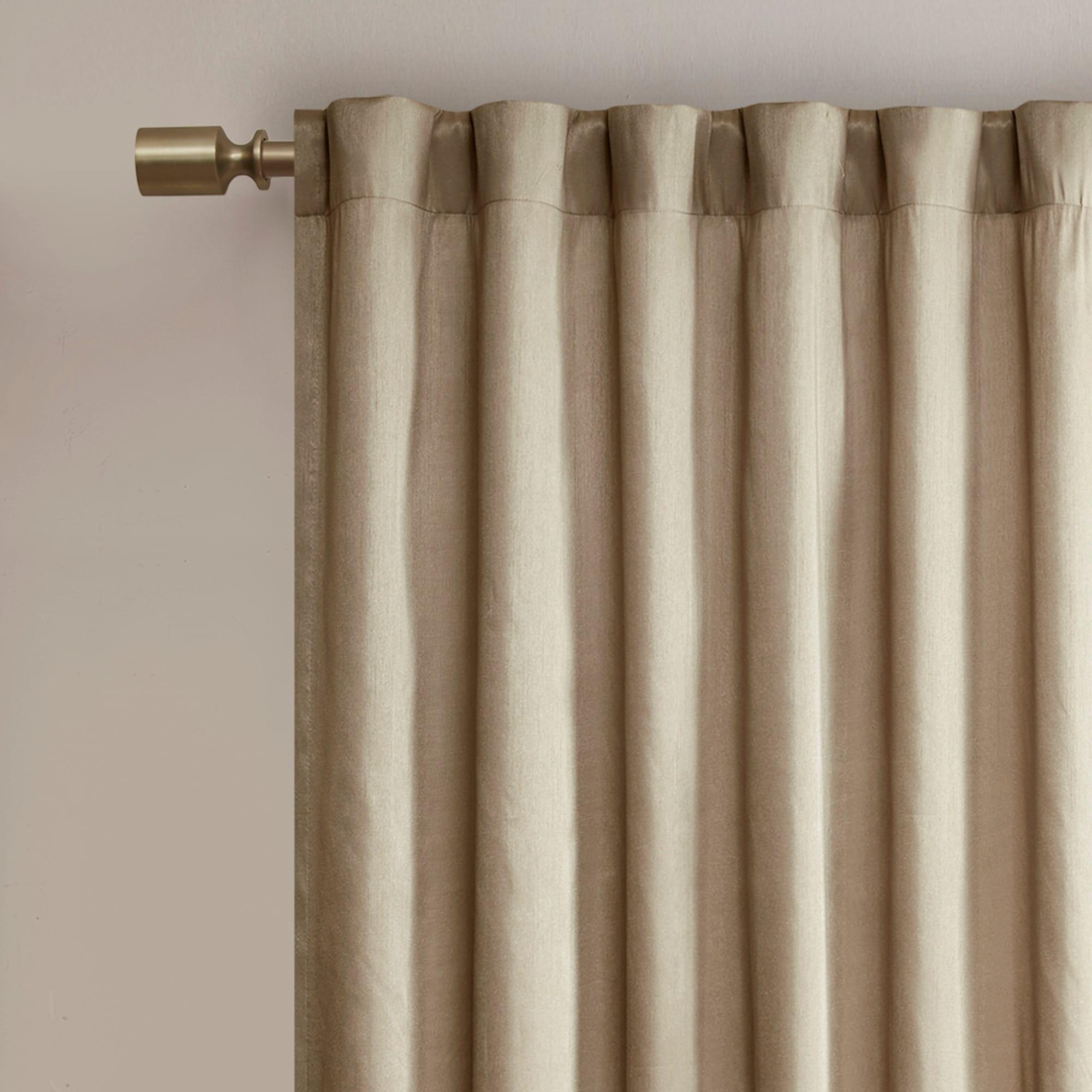 Andora Embroidered Branch Rod Pocket Single Curtain Panel