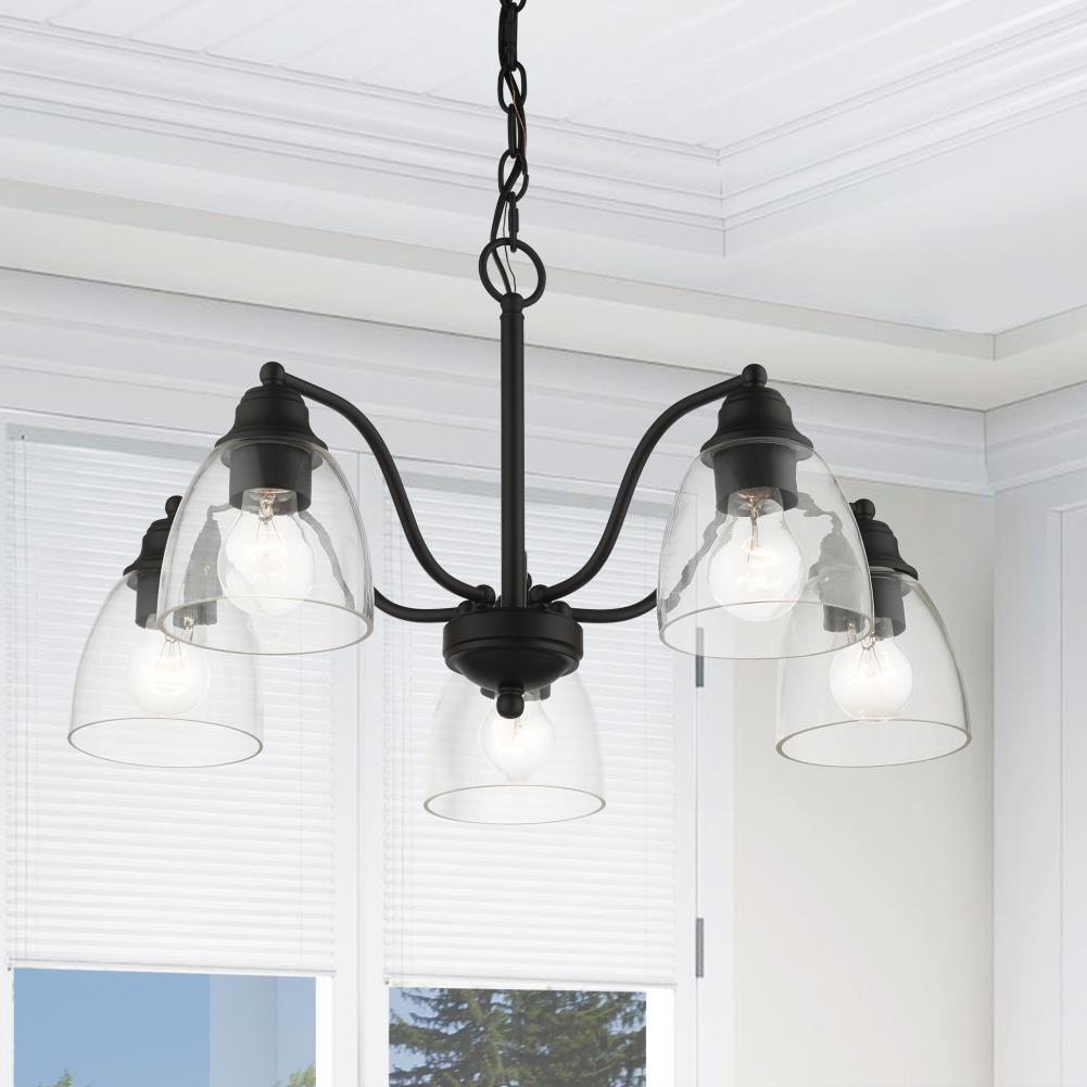 Livex Lighting Montgomery 5 - Light Chandelier in  Black