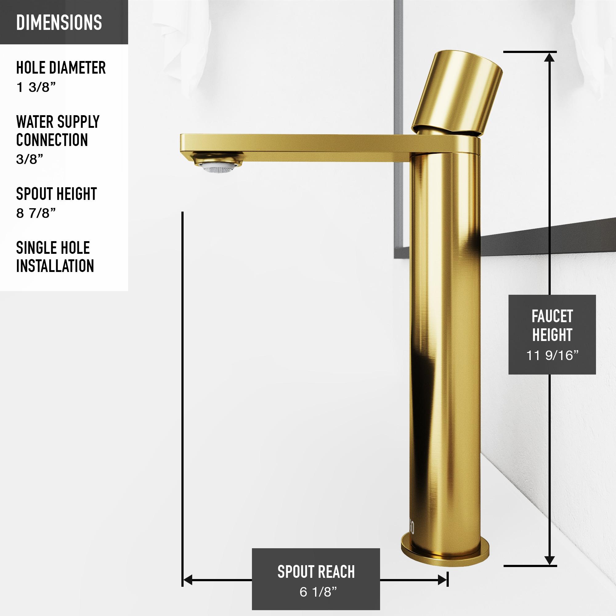 Gotham 12" H Single Handle Vessel Sink Bathroom Faucet