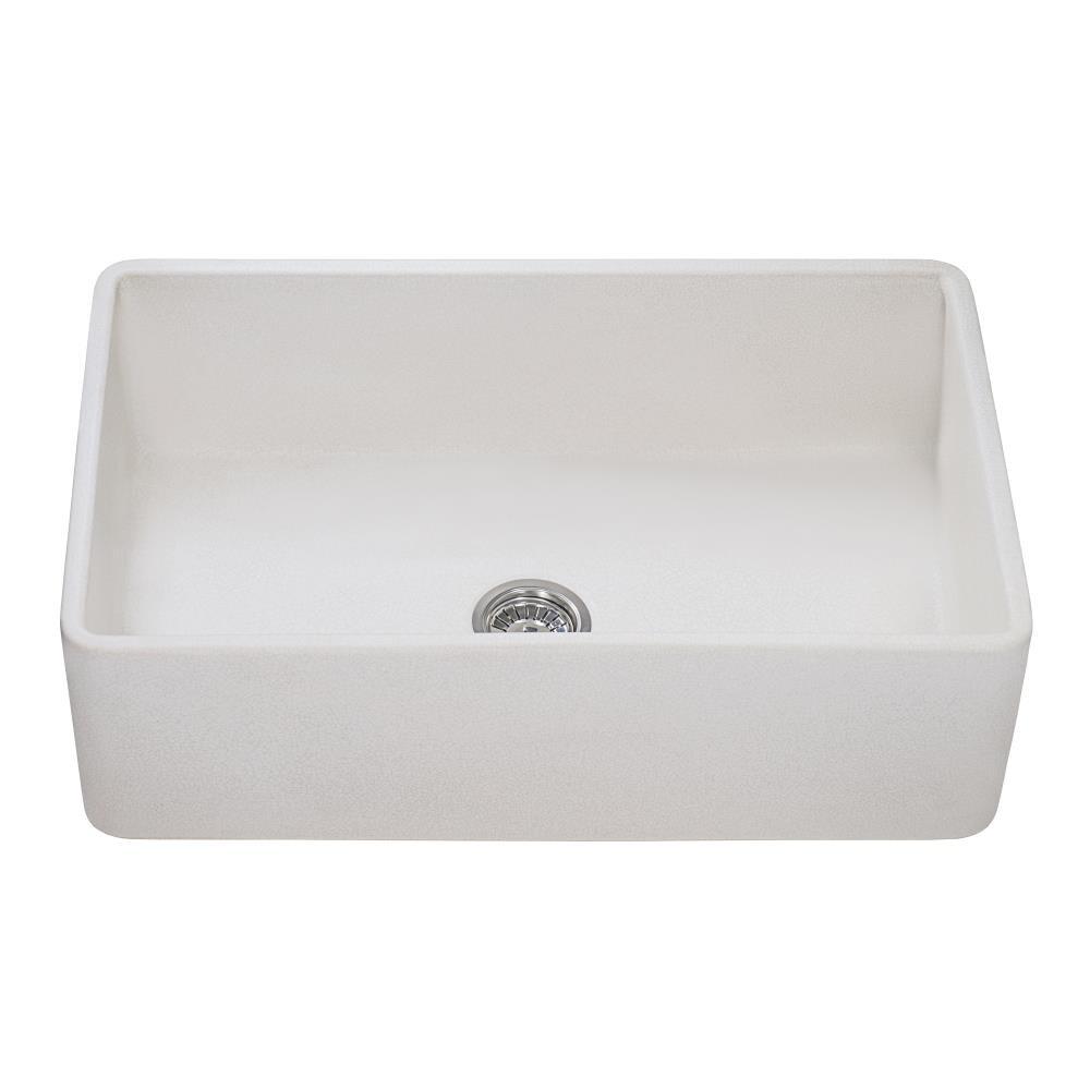 Ruvati 33 inch Fireclay Farmhouse Apron-Front Kitchen Sink Reversible