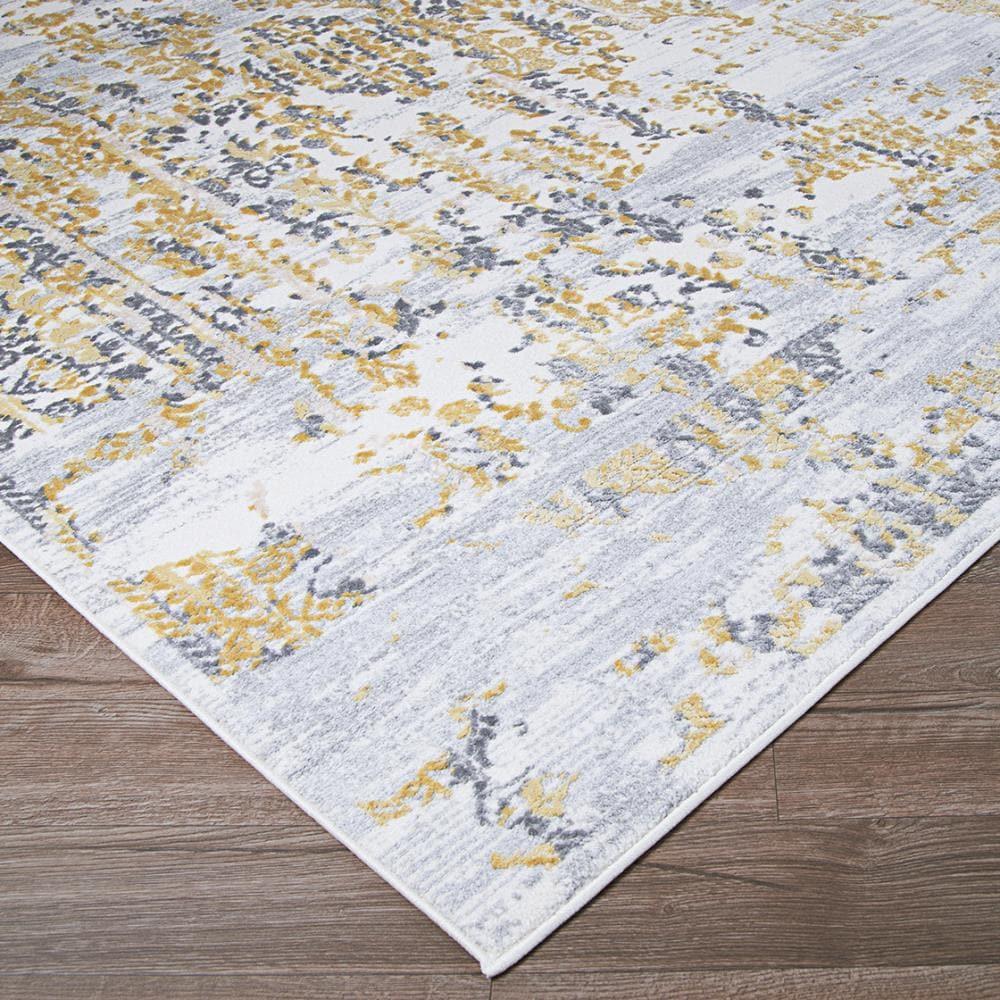 Calinda Samovar Gold-Silver-Ivory Area Rug - Multiple Sizes