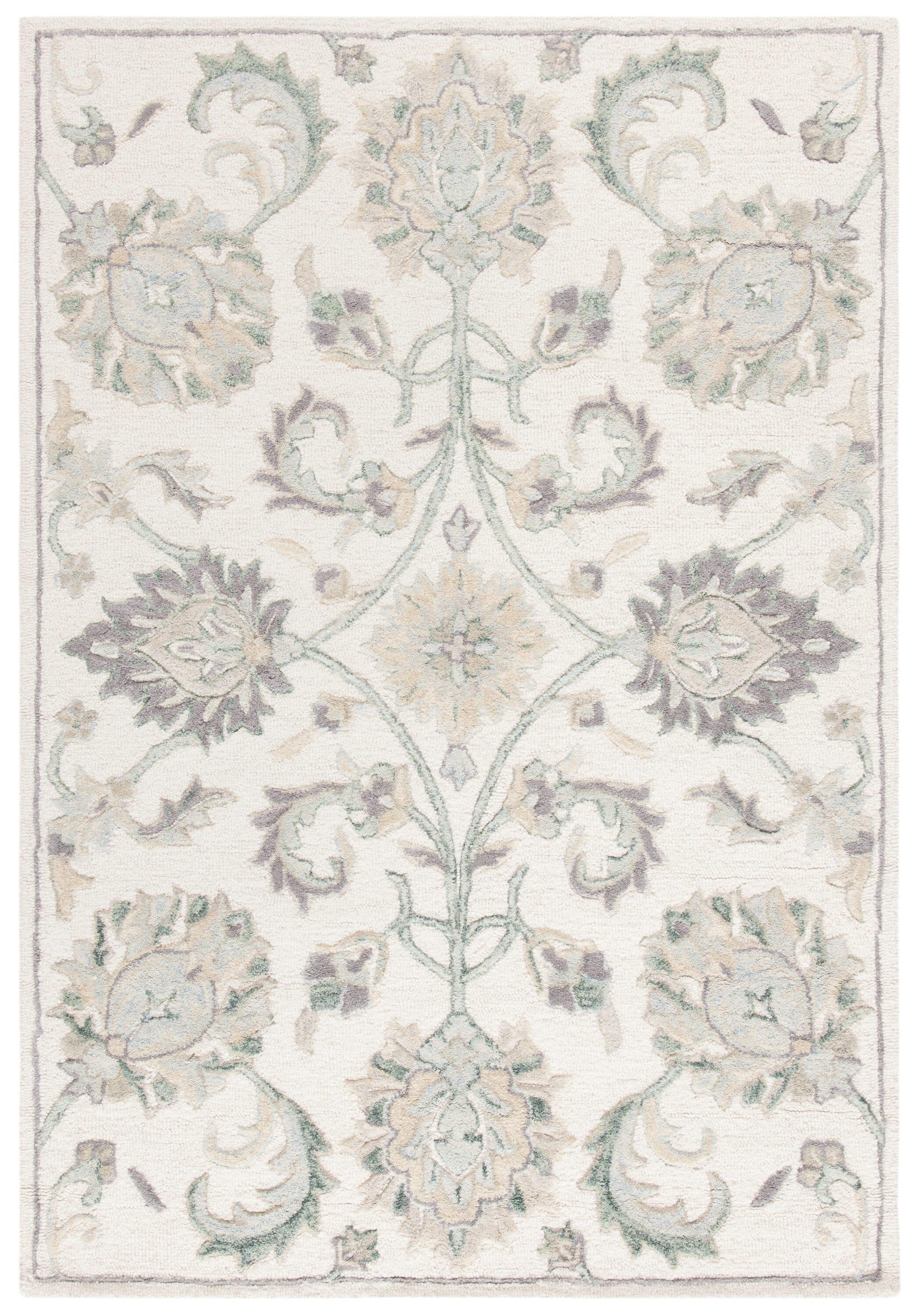 Glamour GLM624 Hand Tufted Indoor Area Rug - Ivory/Grey - 4'x6' - Safavieh