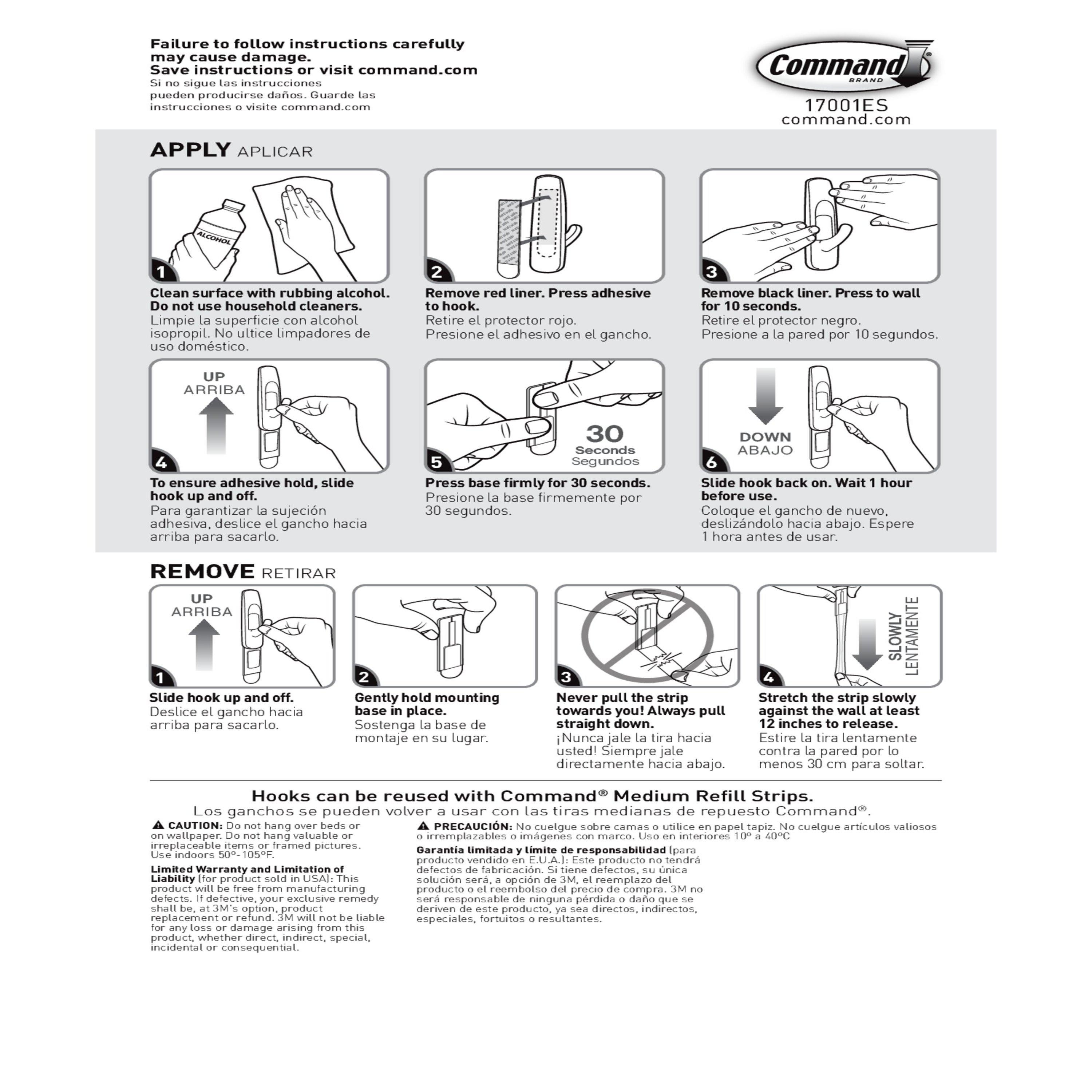 Command 3 Lb. Hooks