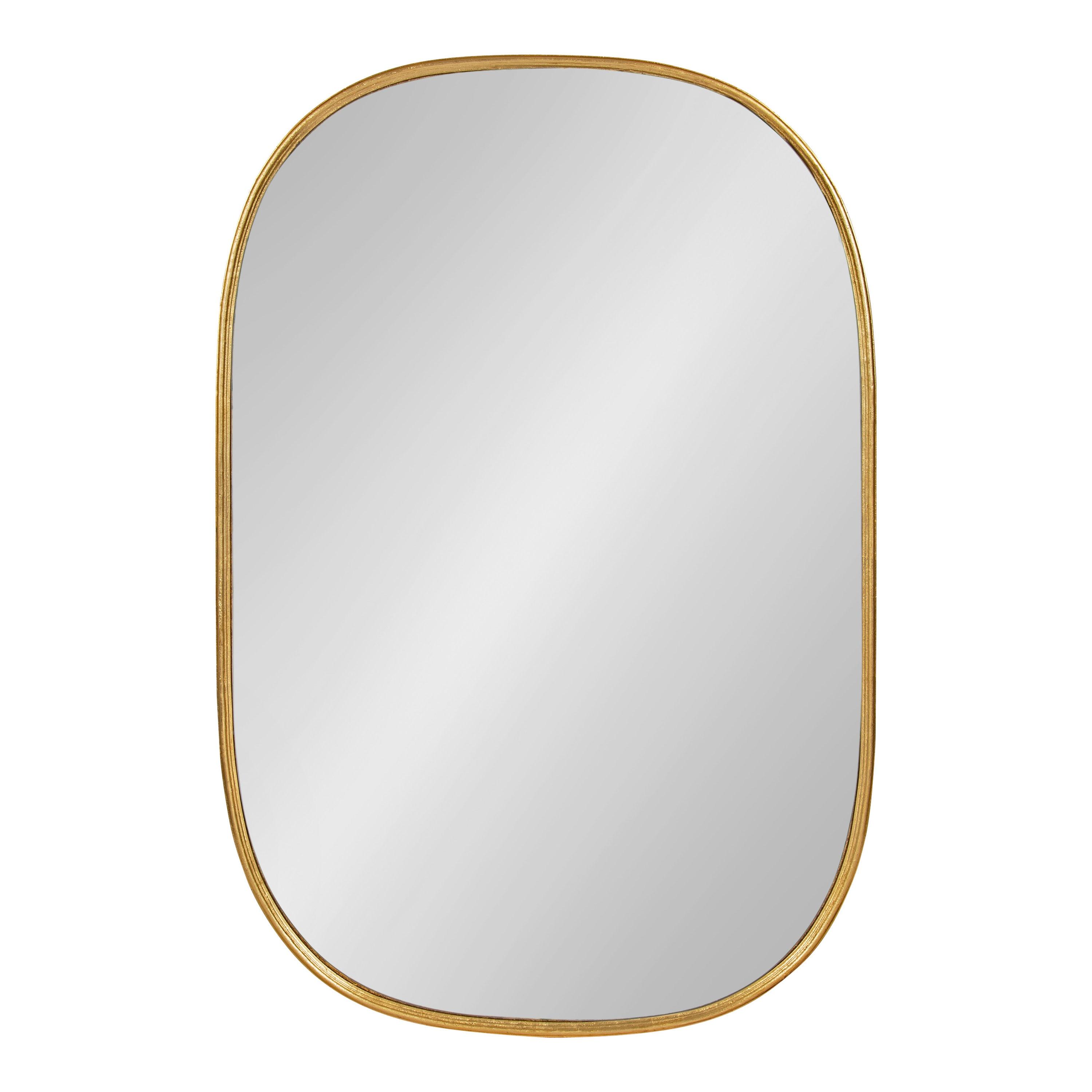 24" x 36" Caskill Capsule Framed Wall Mirror Gold - Kate and Laurel