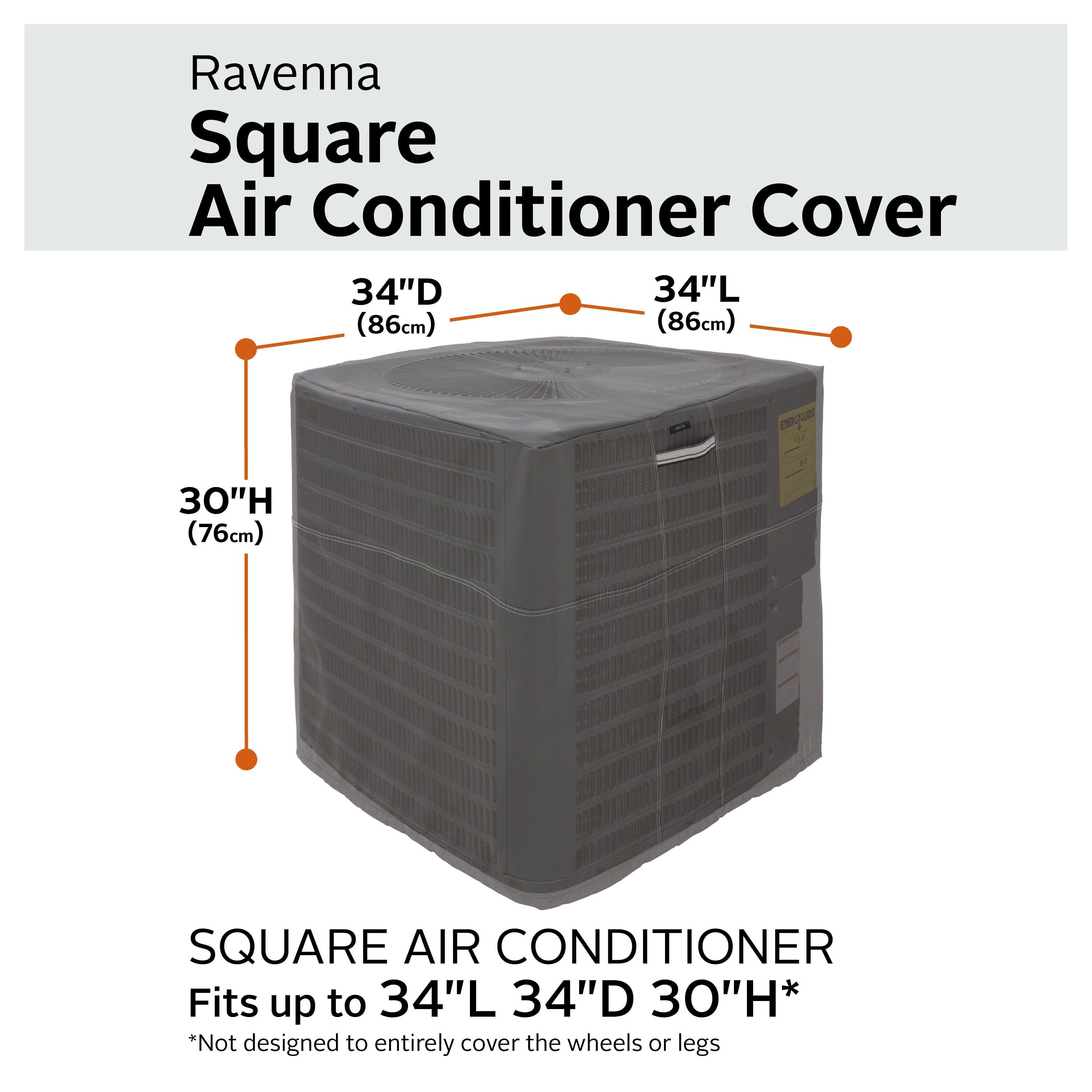 Classic Accessories Ravenna Air Conditioner Cover, Square-Color:Taupe,Shape:Square