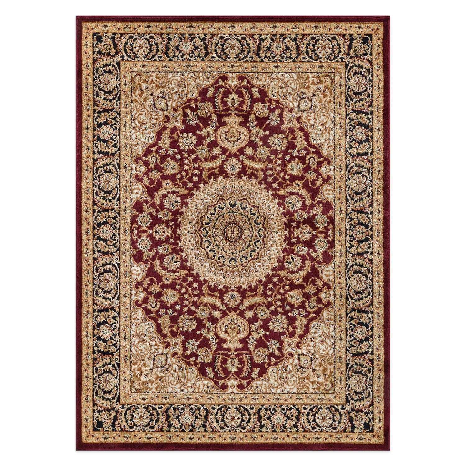World Rug Gallery Traditional Oriental Medallion Area Rug - BURGUNDY 12'x15'