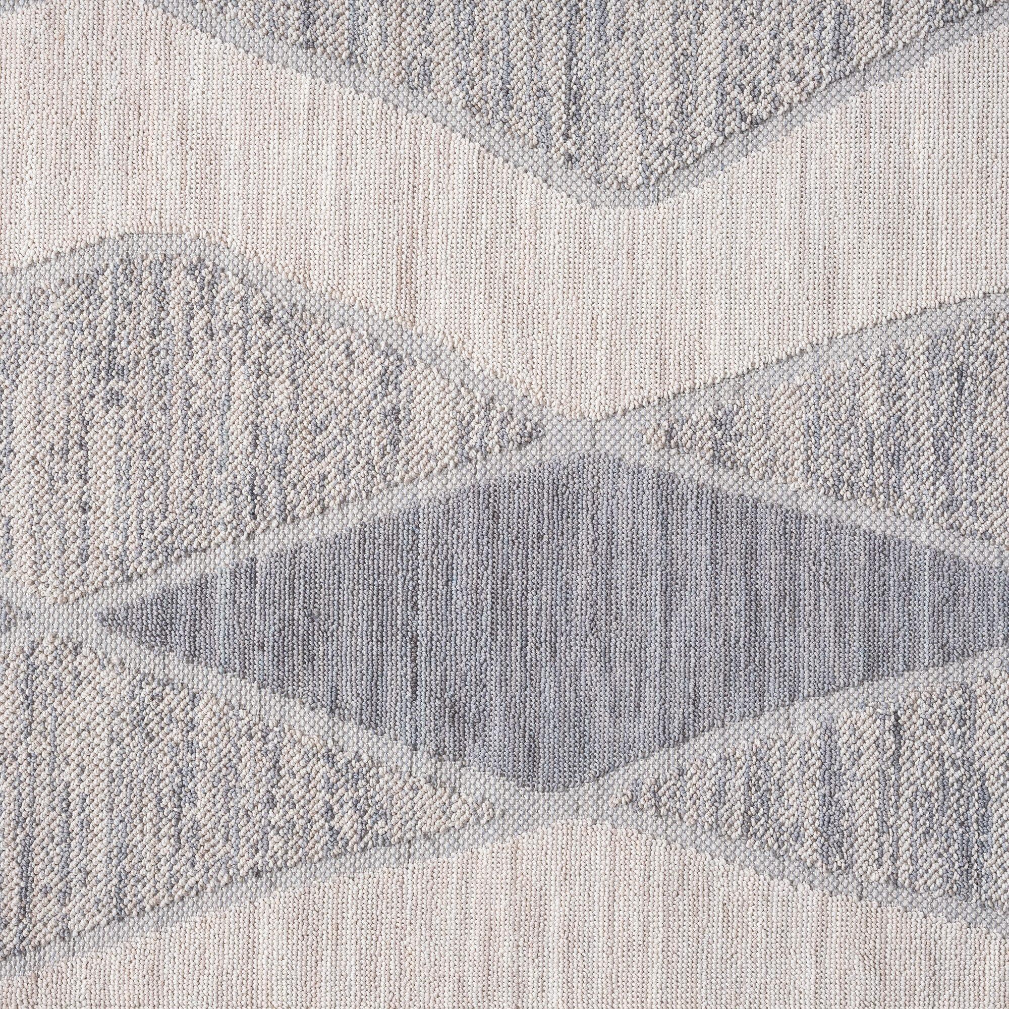 LR Home Gayle 7'10" x 8'10" Blue/Ivory Geometric Performance Indoor/Outdoor Area Rug
