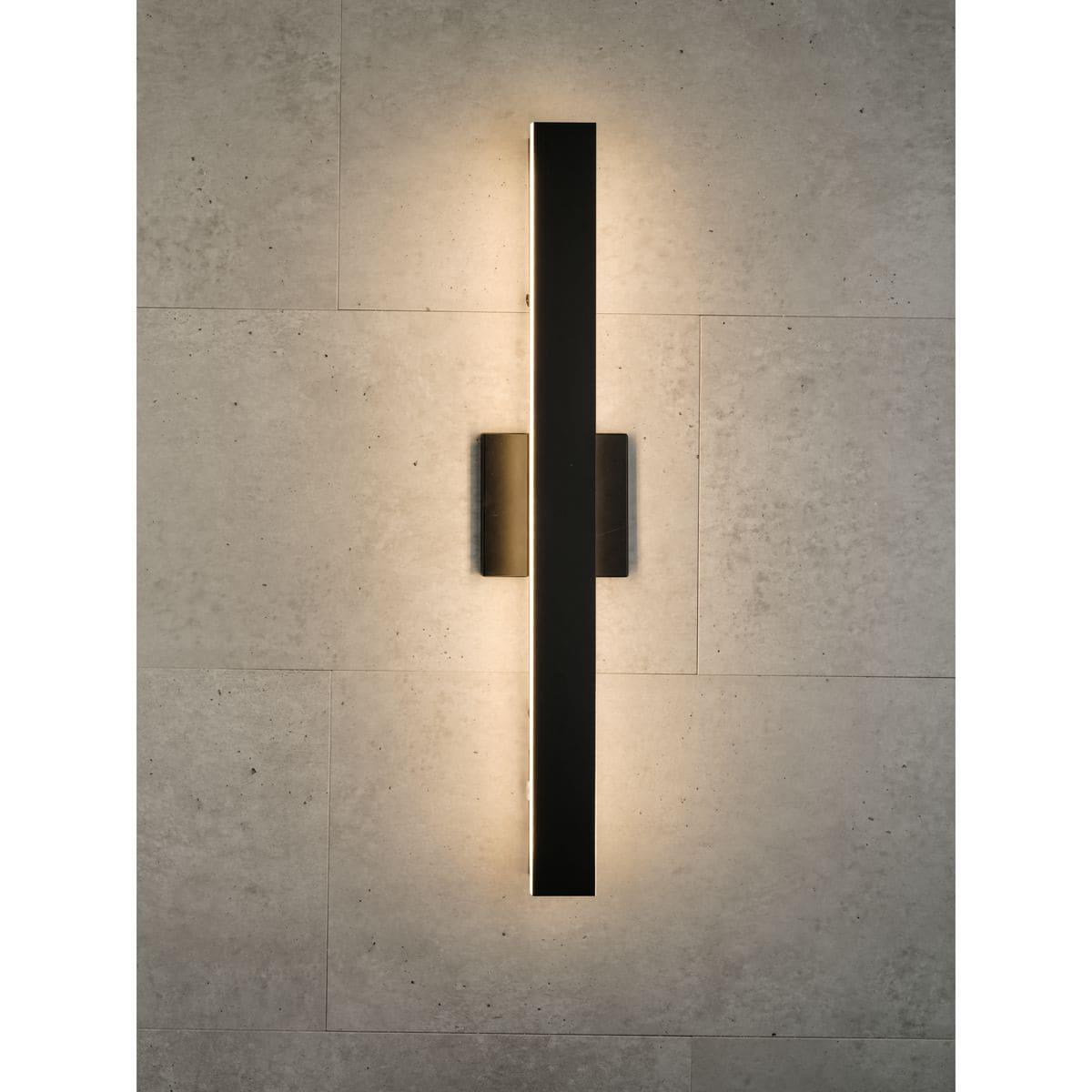 LED Matte Black Contemporary Outdoor Wall Light