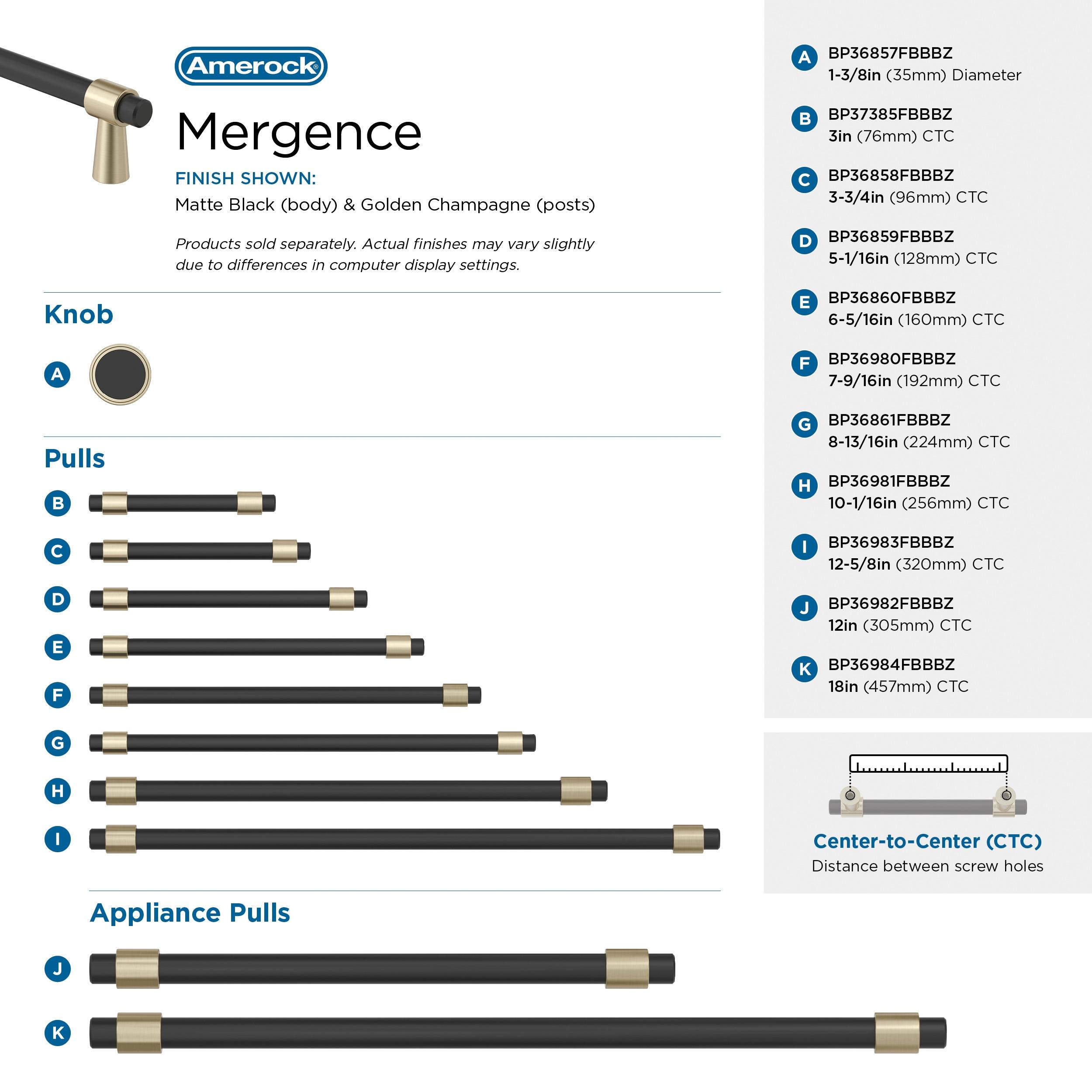 Mergence 18 inch (457mm) Center-to-Center