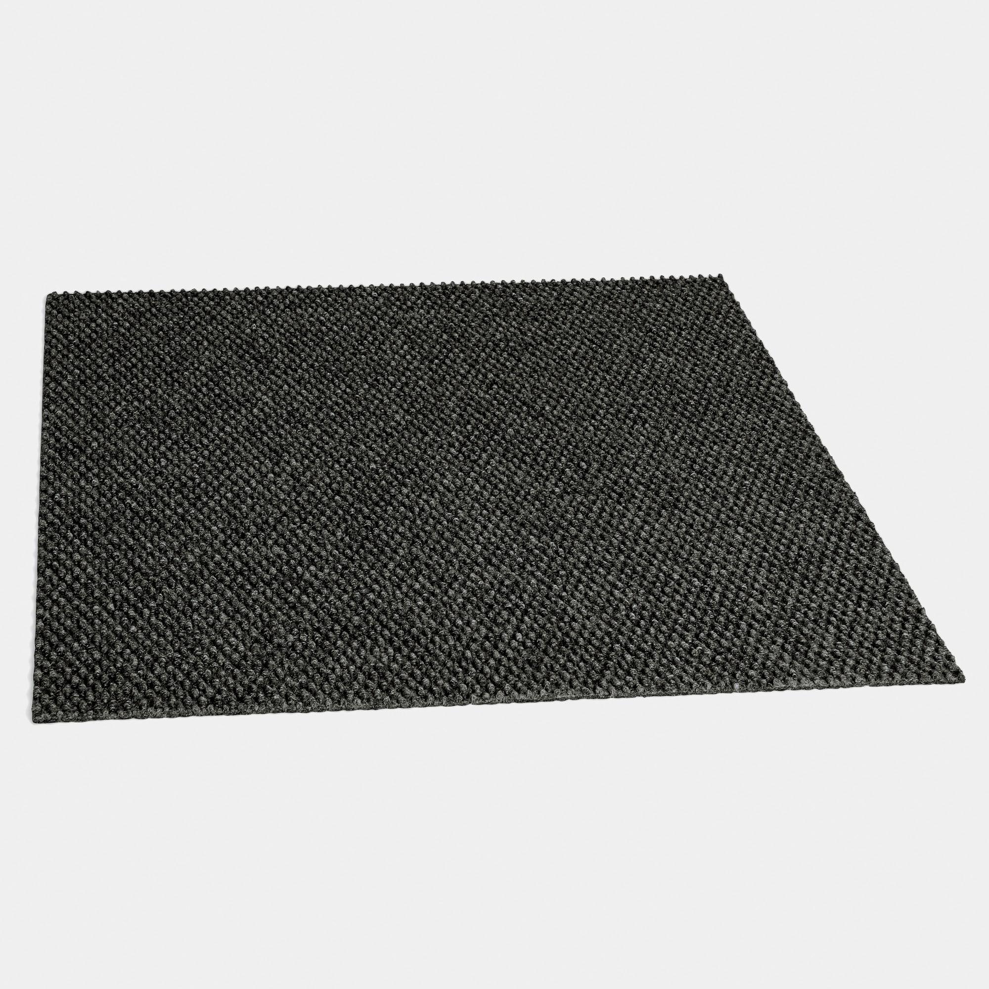 18" 16pk Hobnail Carpet Tiles Black - Foss Floors: Easy Install, Indoor/Outdoor, Pet & Stain Resistant