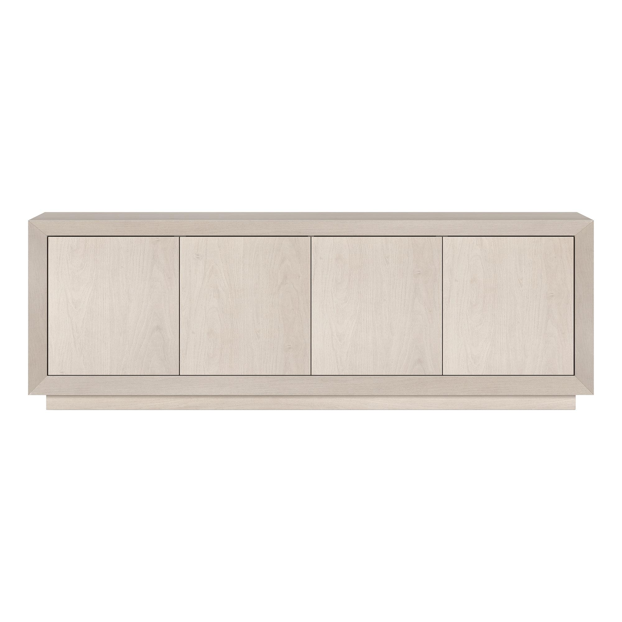 Evelyn&Zoe Oswald Rectangular TV Stand for TV's up to 75", Alder White