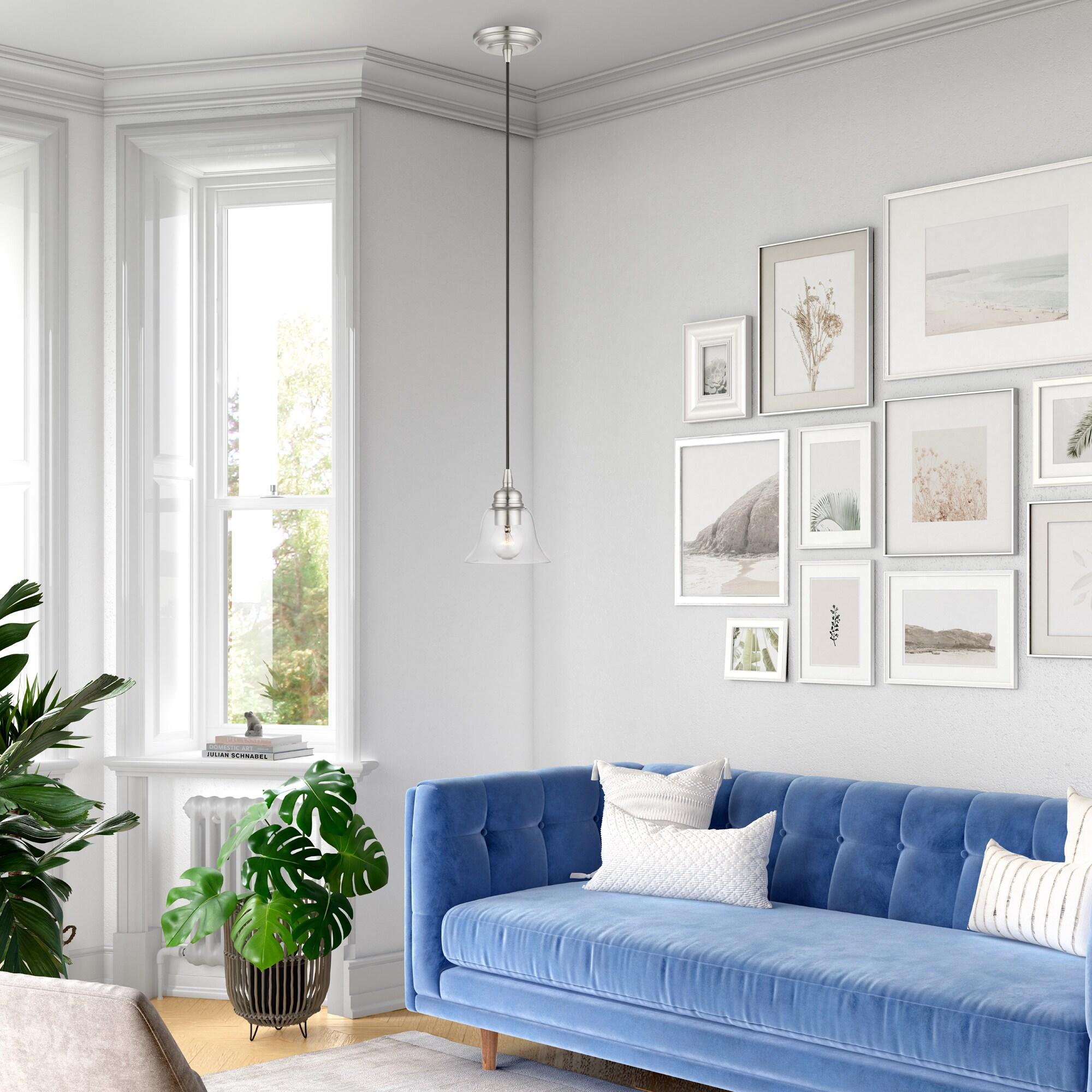 Livex Lighting Moreland 1 - Light Pendant in Brushed Nickel