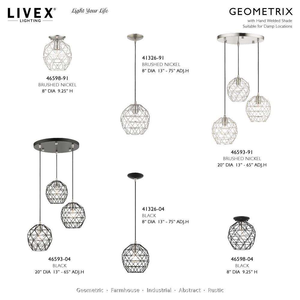 Livex Lighting Knox 1 - Light Pendant in  Brushed Nickel