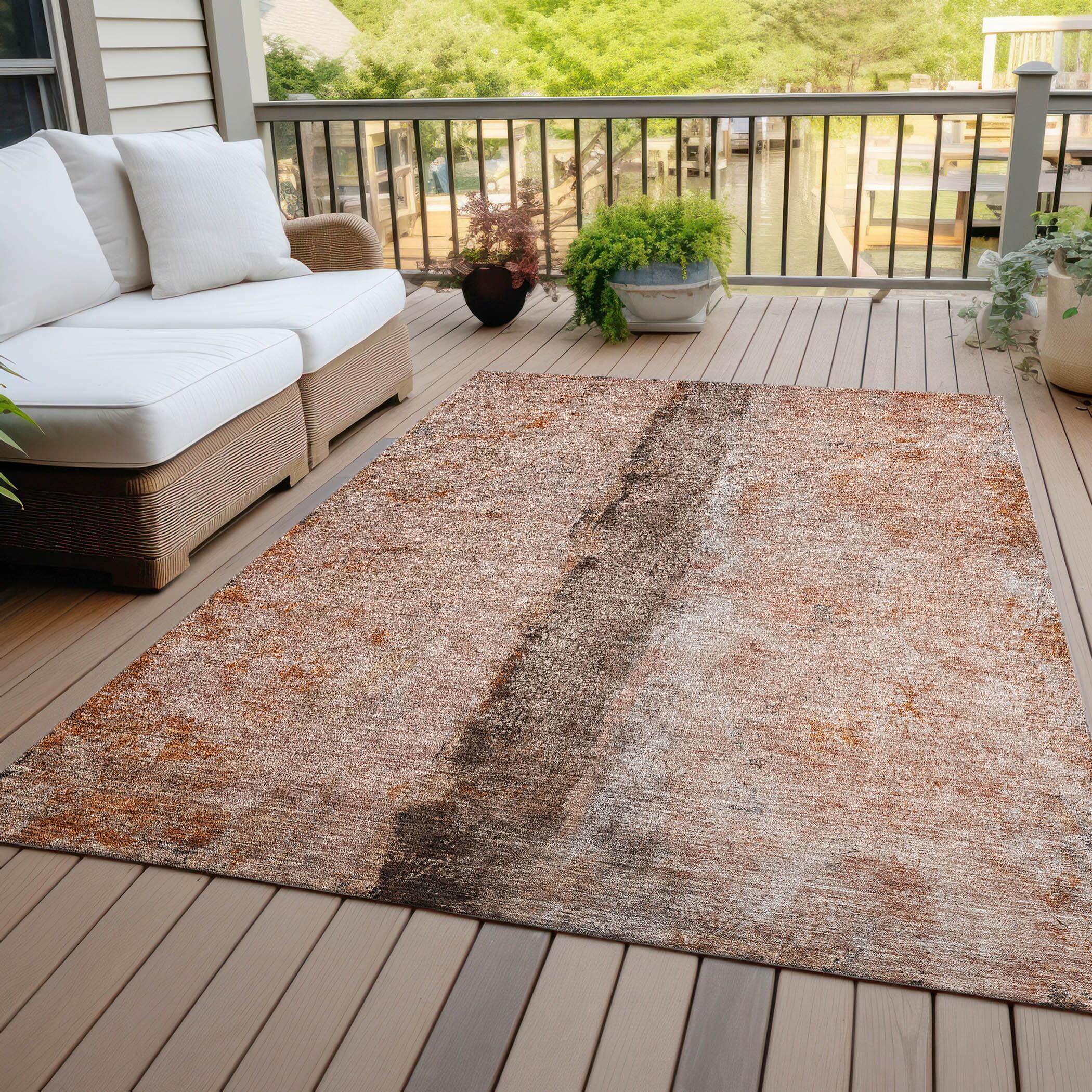 Addison Rugs Chantille ACN605 Paprika 3' x 5' Indoor Outdoor Area Rug, Easy Clean, Machine Washable, Non Shedding, Bedroom, Living Room, Dining Room, Kitchen, Patio Rug