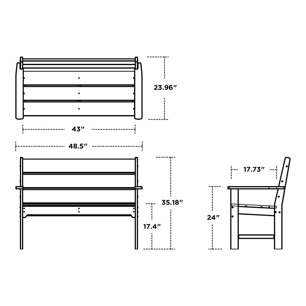 Lakeside 48" Bench