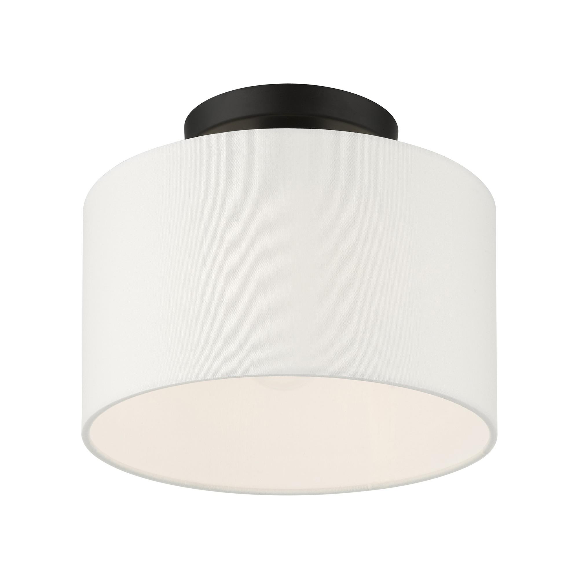 Livex Lighting Clark 1 - Light Semi-Flush Mount in  Black
