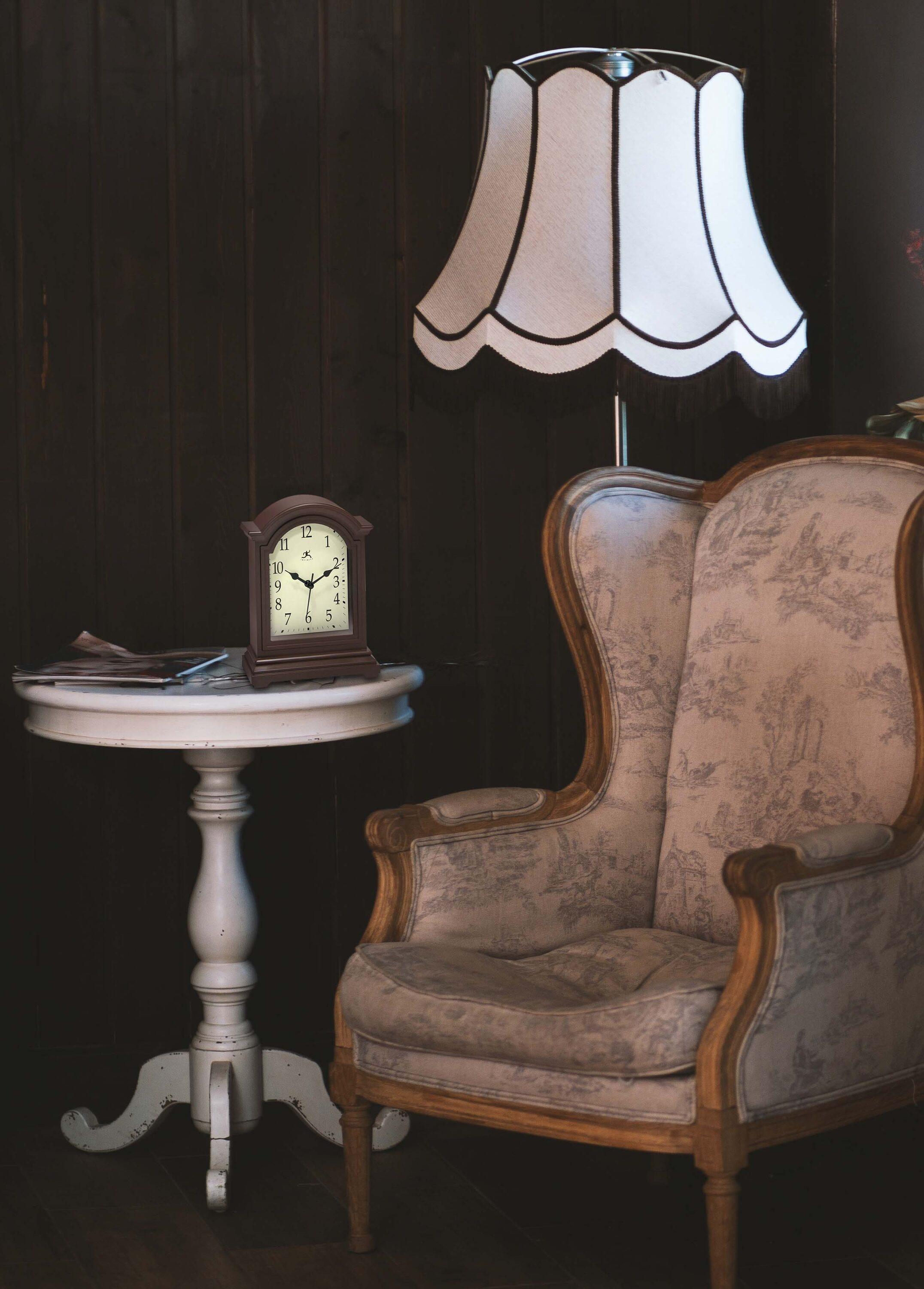 9" Tabletop Clock Antique Brown - Infinity Instruments