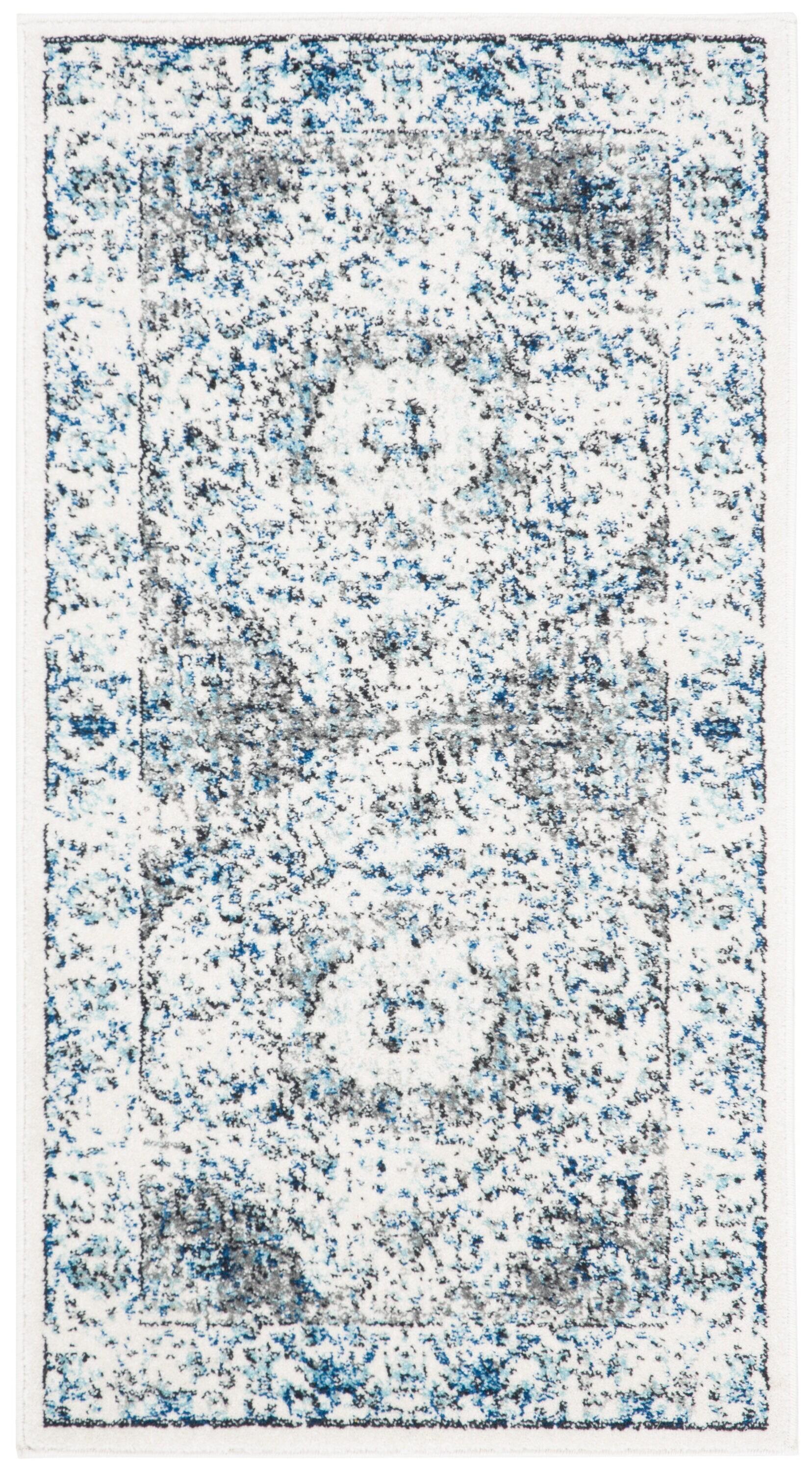 Evoke EVK220 Power Loomed Accent Rug - Ivory/Grey - 2'2"x4' - Safavieh.