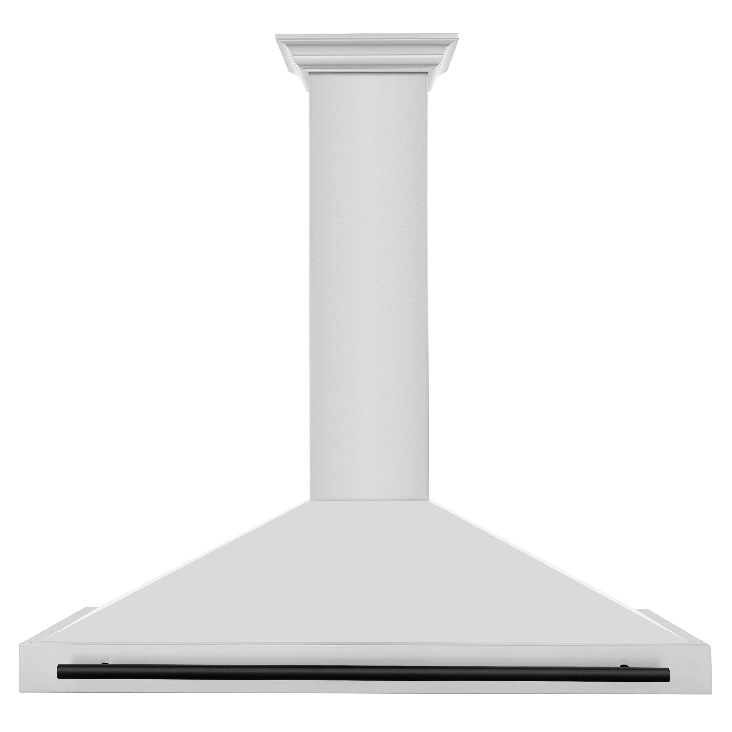 ZLINE 48 in. Autograph Edition Convertible Stainless Steel Range Hood W/ Stainless Steel Shell & Champagne Bronze Accents (KB4STZ-48-CB)