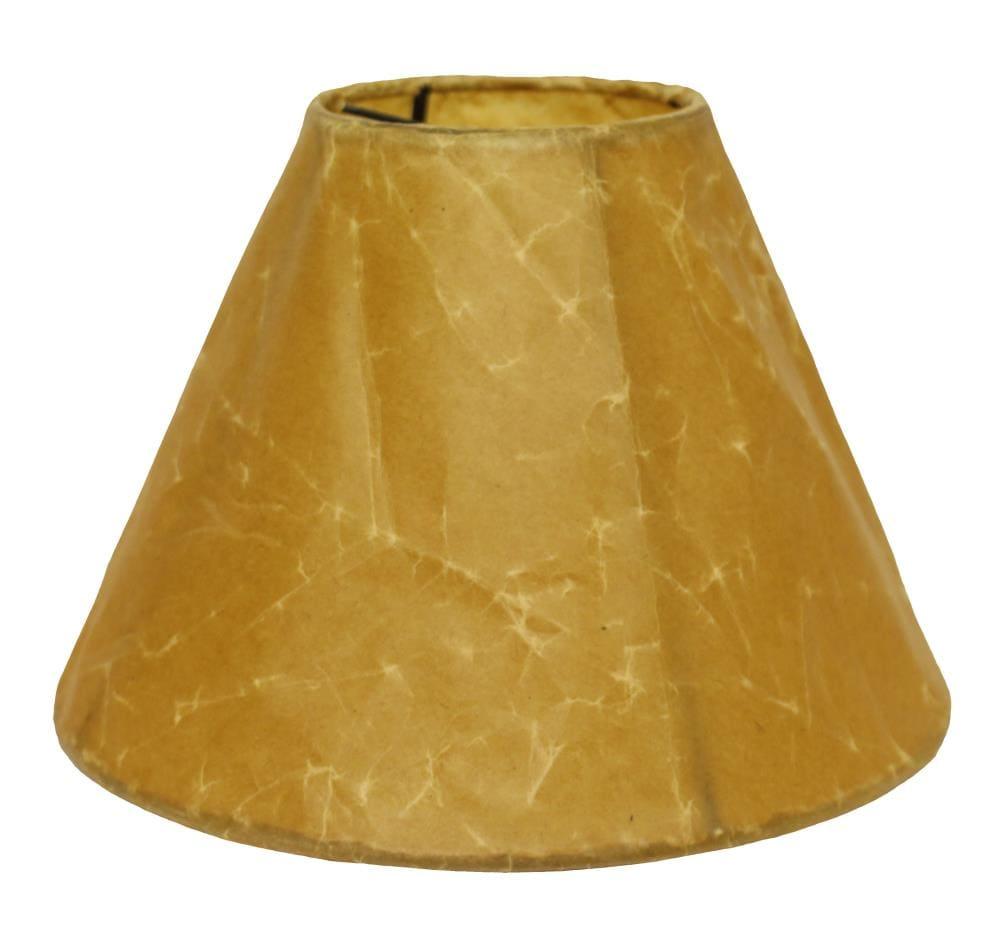 18" Brown Crinkle Oil Paper Empire Lamp Shade
