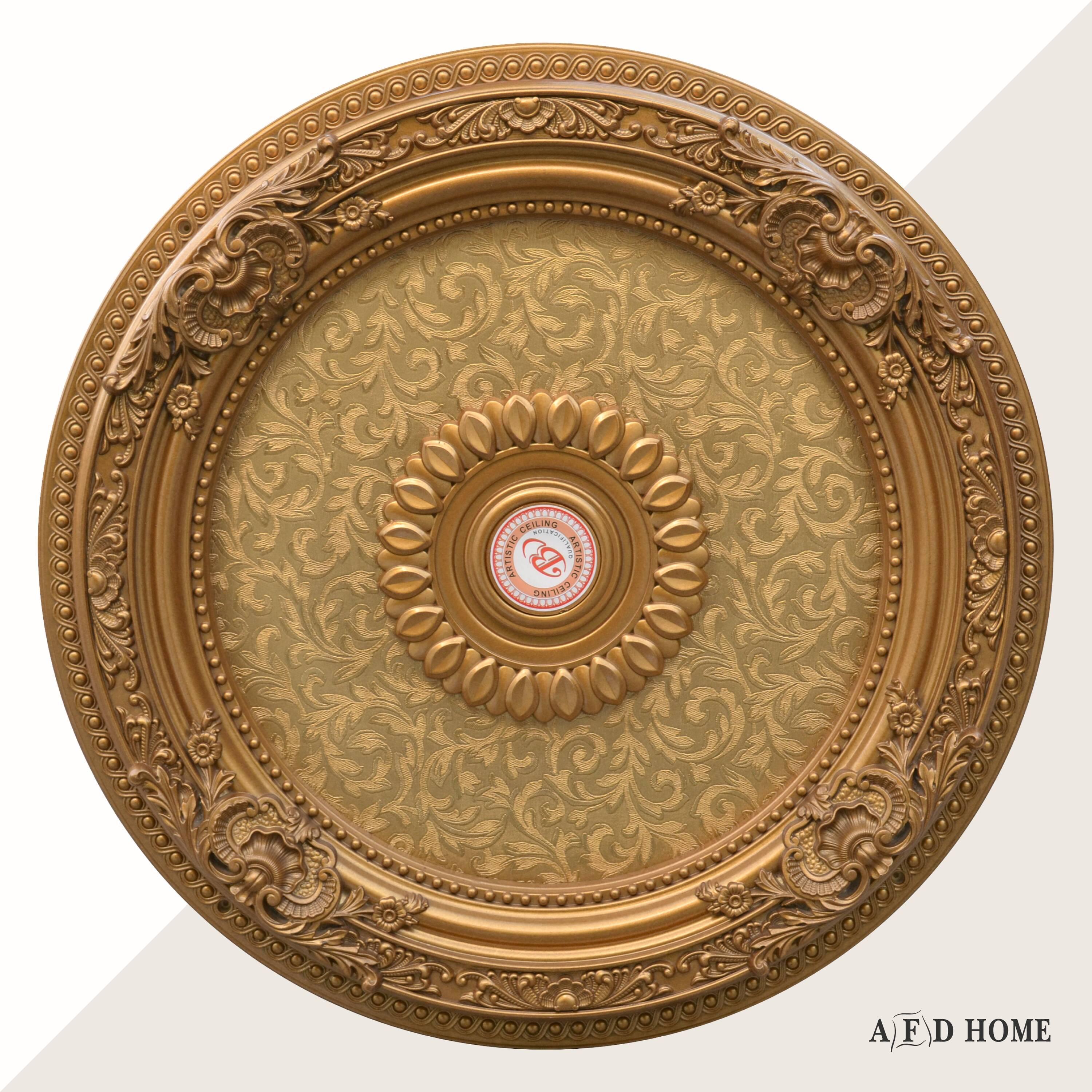 AFD Home 12020503 36 in. Round Chandelier Ceiling Medallion - Gold