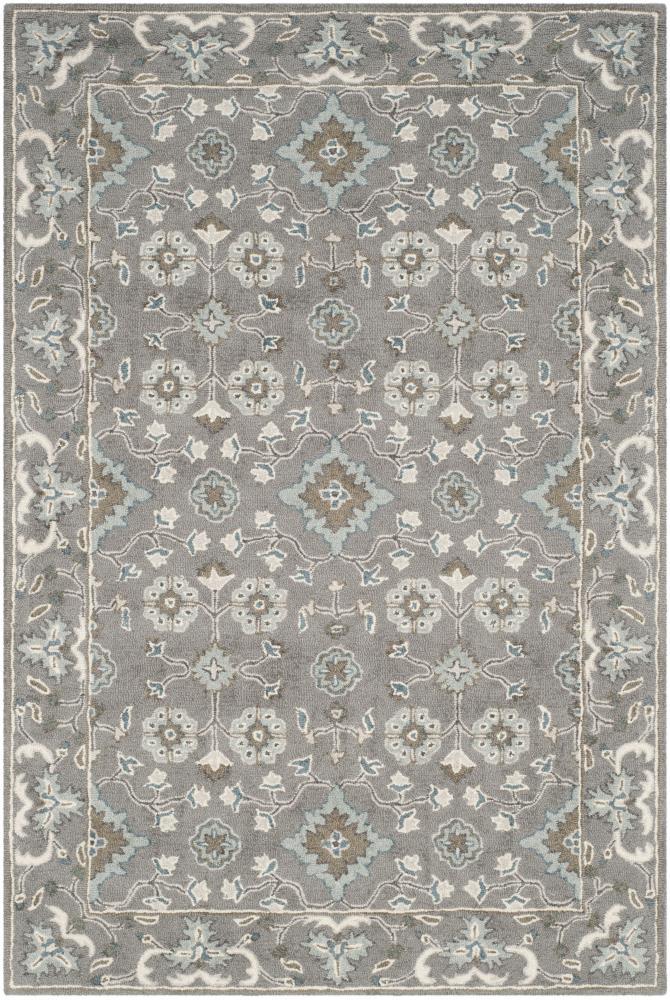 Blossom BLM218 Hand Tufted Area Rug - Grey - 4'x6' - Safavieh.