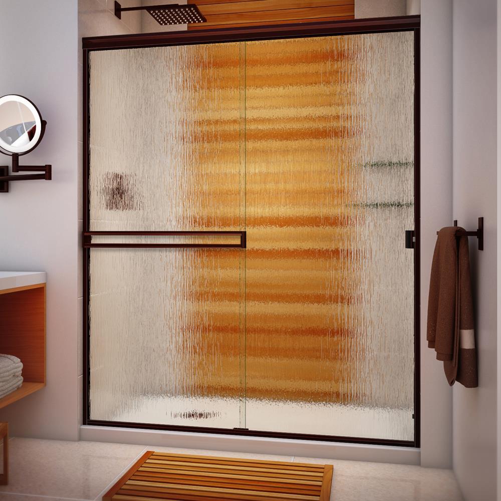 Arizona Shower Door 50" W x 70" H Semi-Frameless Shower Door SE54X703ORRN