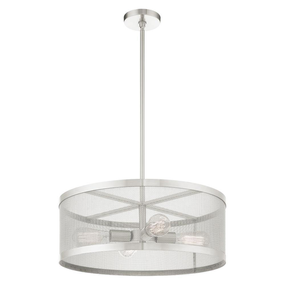 Livex Lighting Industro 4 - Light Chandelier in  Brushed Nickel