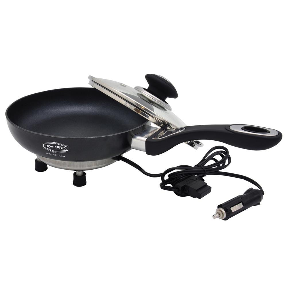 RoadPro 12 Volt Portable Electric Cooking Frying Pan w/ Non-Stick Surfaces