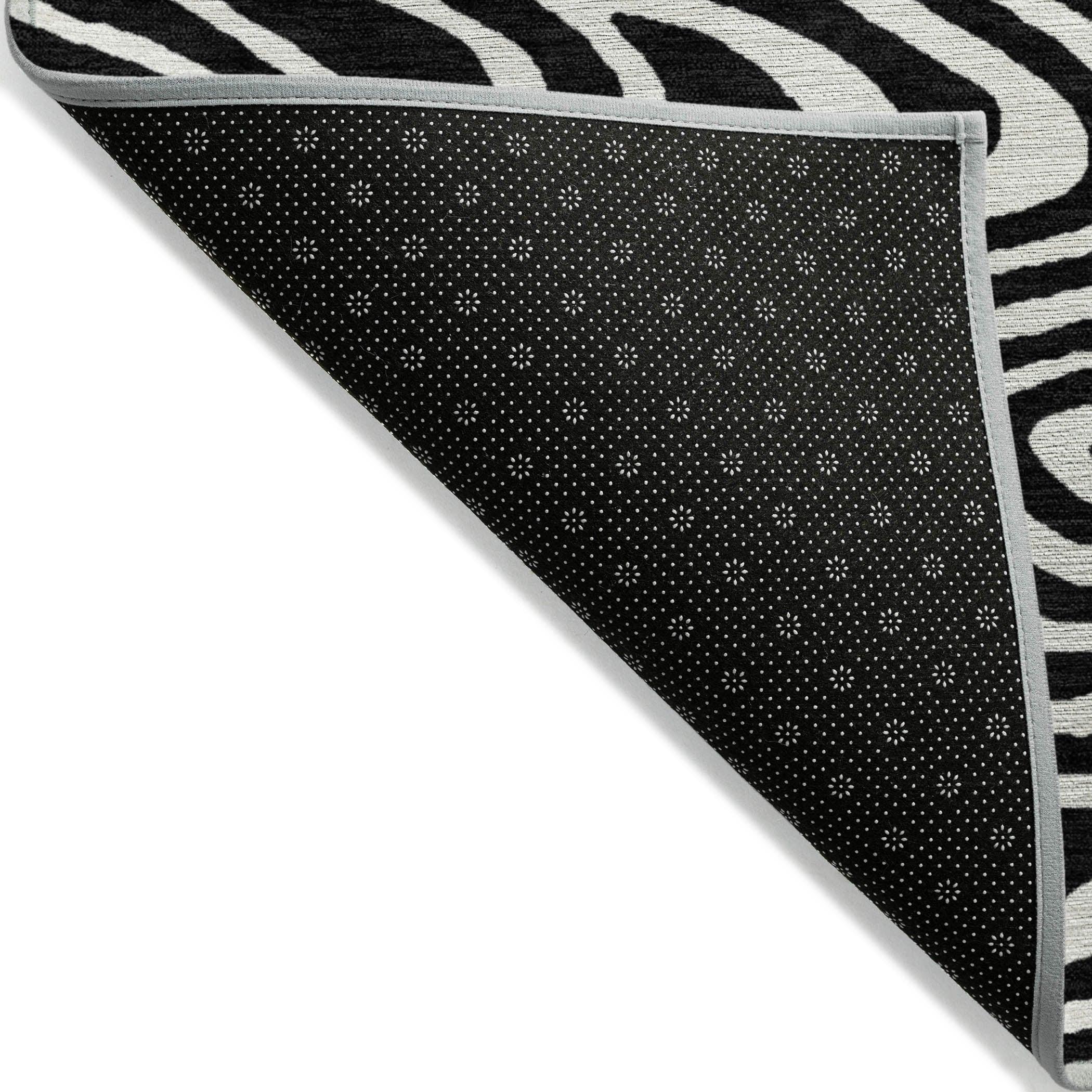 Machine Washable Indoor/Outdoor Chayden ACN1020 Black 8' x 10' Rug