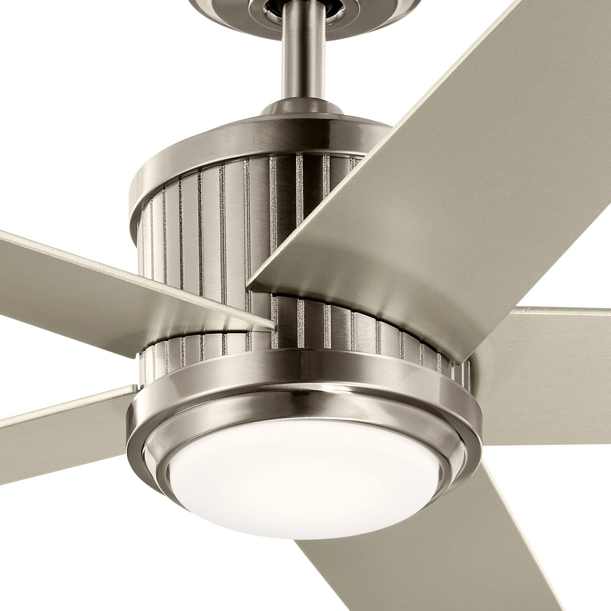 56 Inch Ceiling Fan With Light Kit-Brushed Stainless Steel Finish Kichler Lighting 300044Bss