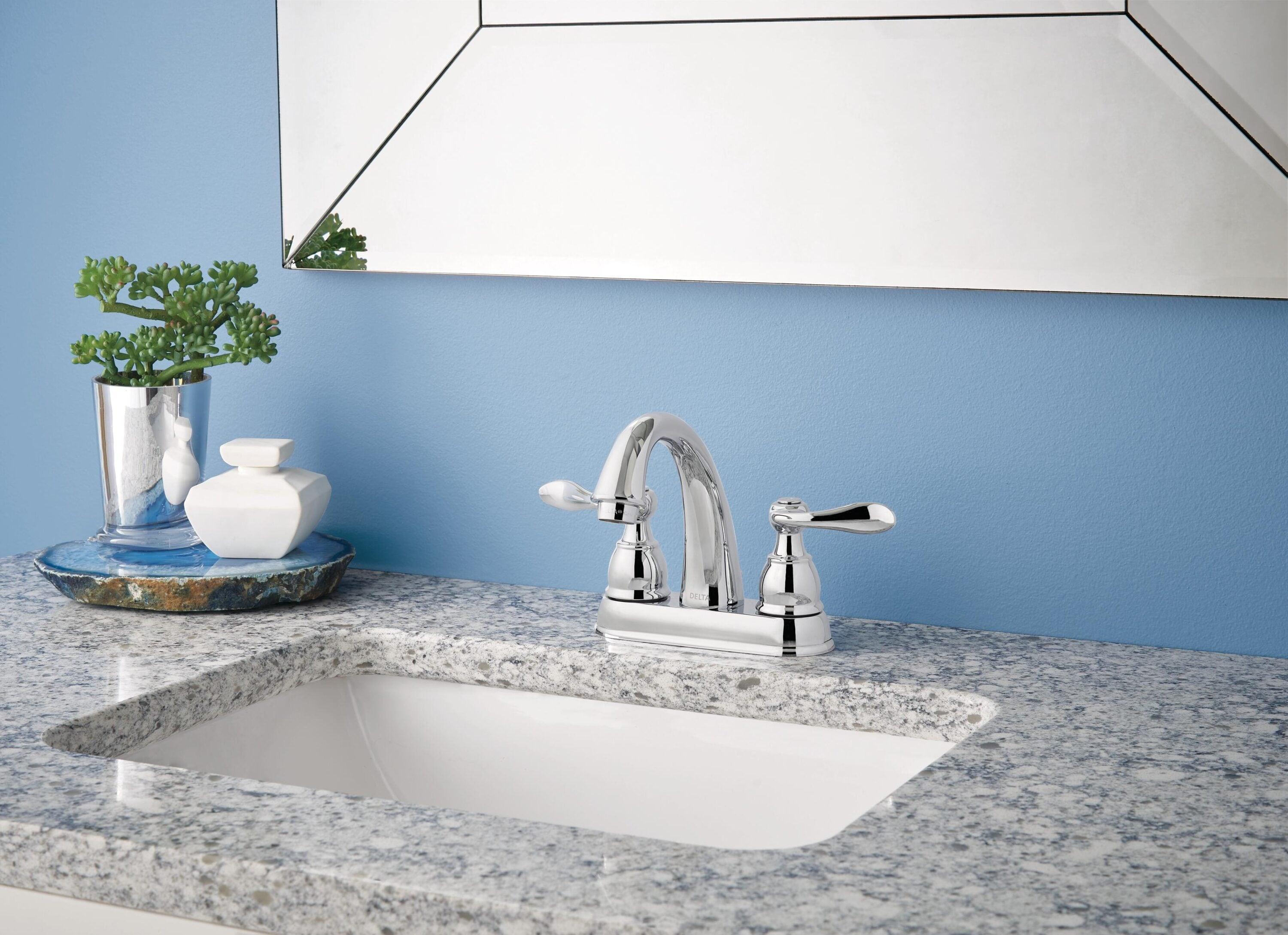 Windemere Centerset Bathroom Faucet with Drain Assembly, 2-handle Bathroom Sink Faucet