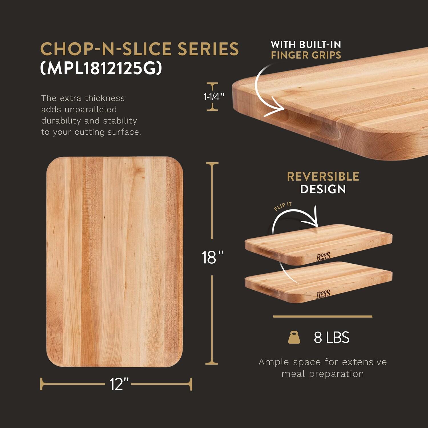 John Boos Boos Block Chop-N-Slice Series Wood Cutting Board