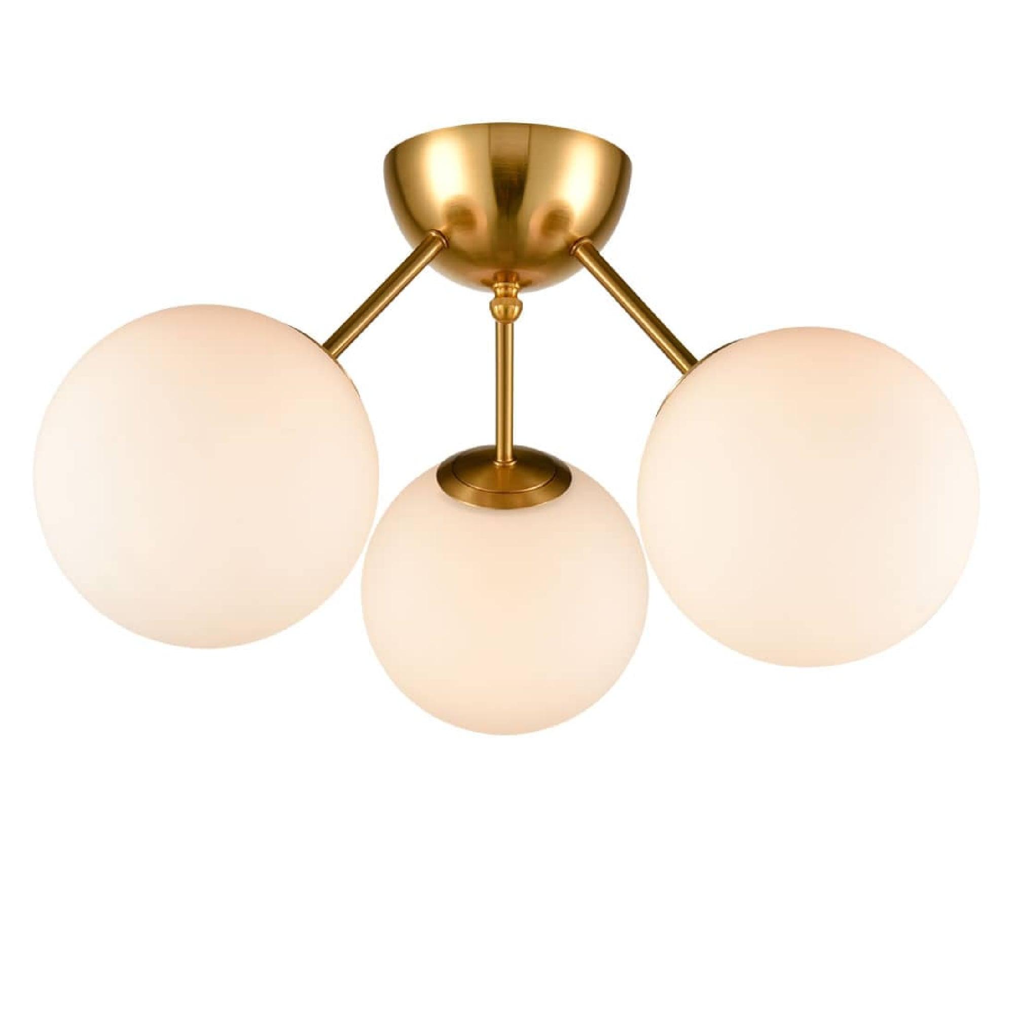 Mid Century Modern Globe Semi Flush Mount Ceiling Light Sputnik Chandeliers