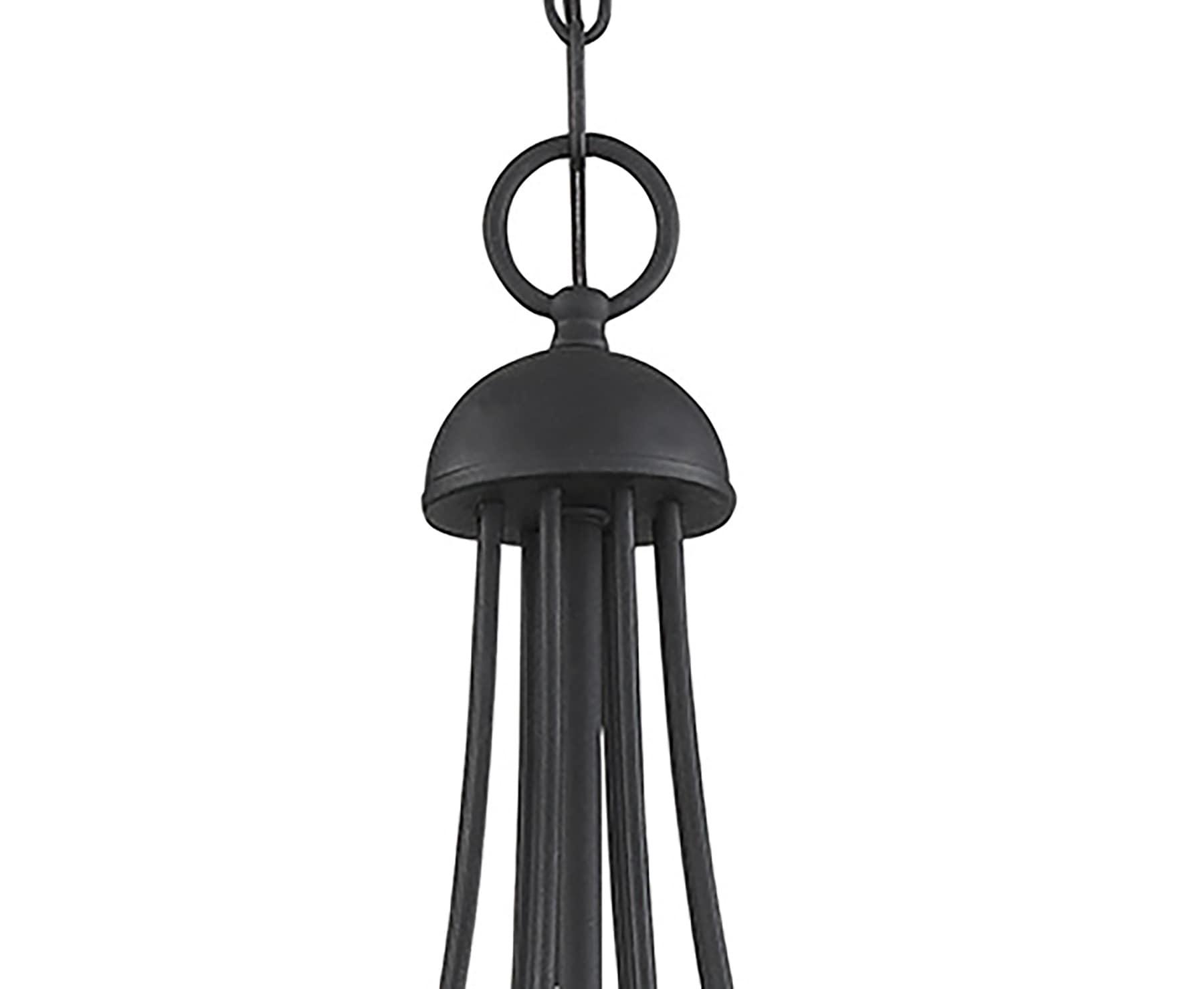 Westchester County Sand Coal and Skyline Gold Leaf 8-Light Chandelier