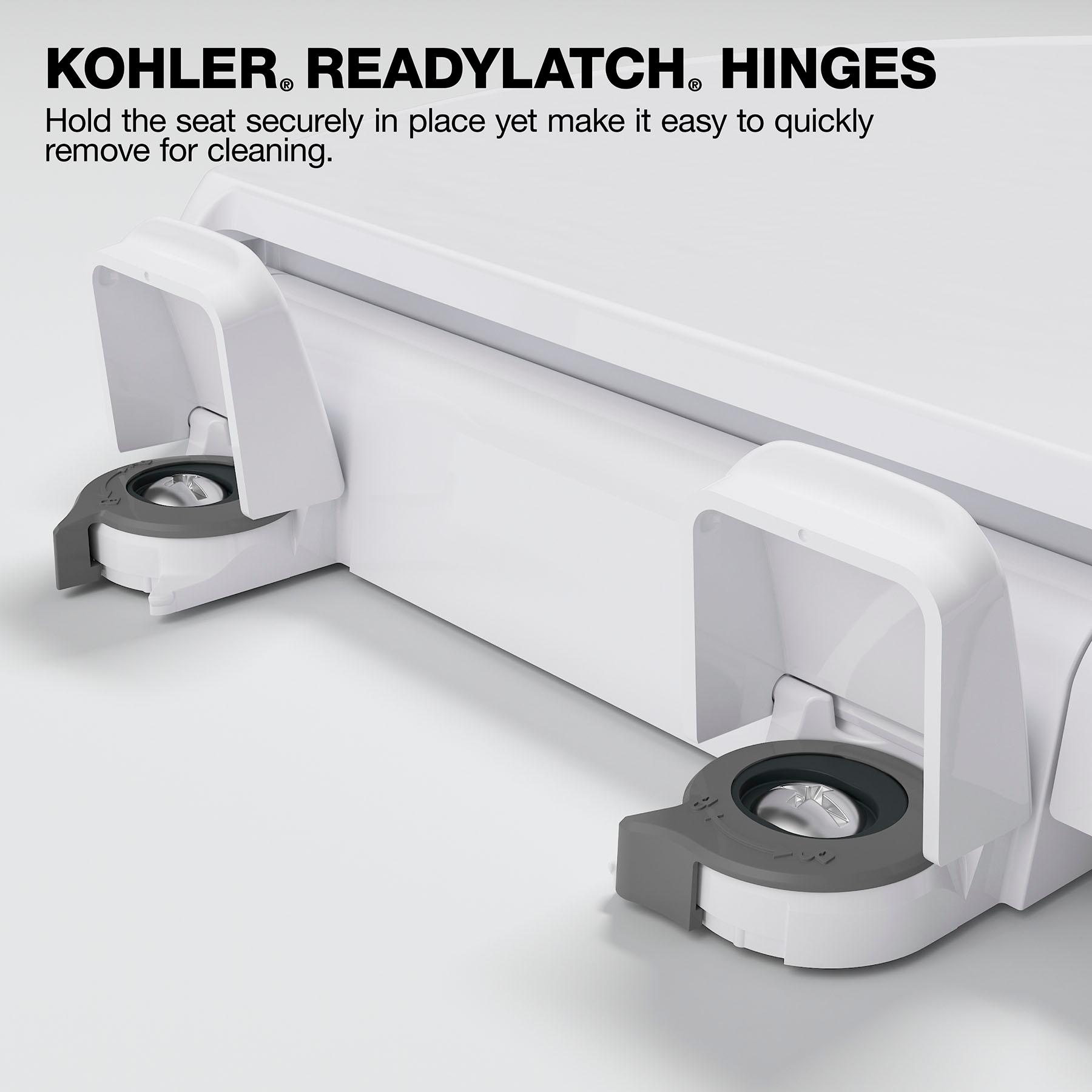 Kohler Cachet Round-Front Toilet Seat with Quiet-Close Lid and Seat and Grip-Tight Bumpers K-4639-RL-0