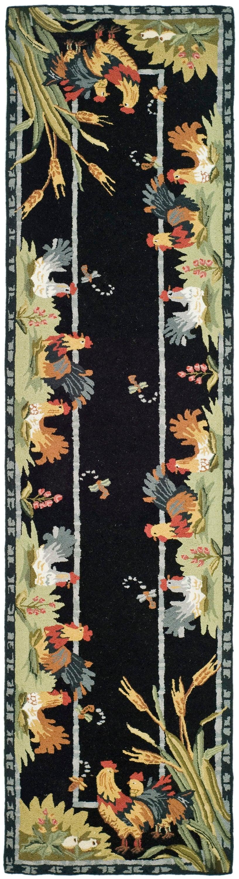 Chelsea HK56 Handmade Runner Rug - 2'6"x10' - Black - Safavieh