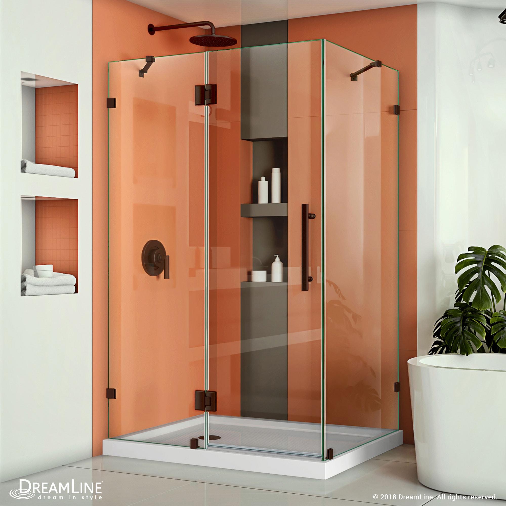 DreamLine Ascend 56-57 in. W x 72 in. H Frameless Pivot Shower Door