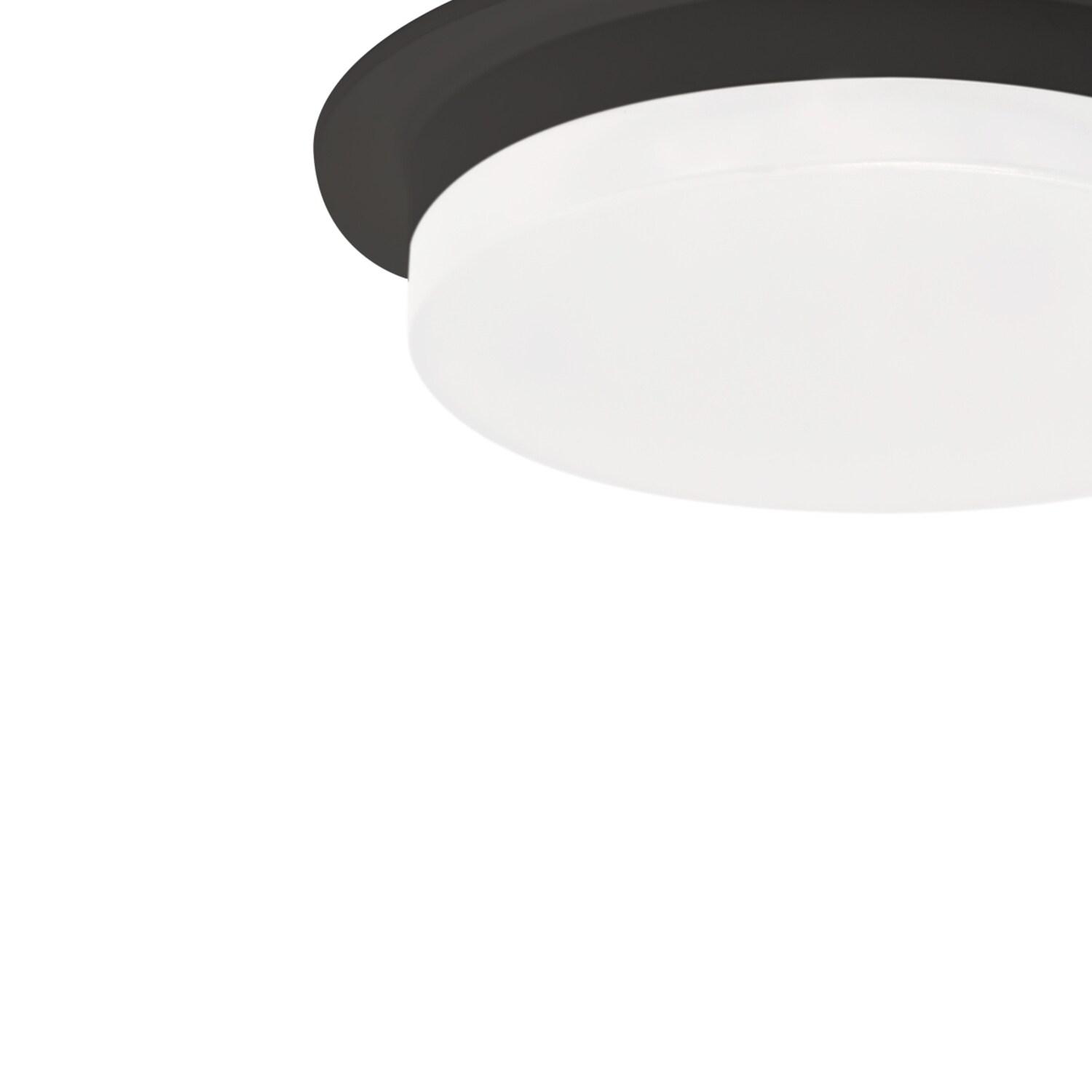 Stockton Slim Black Aluminum LED Drum Flush Mount