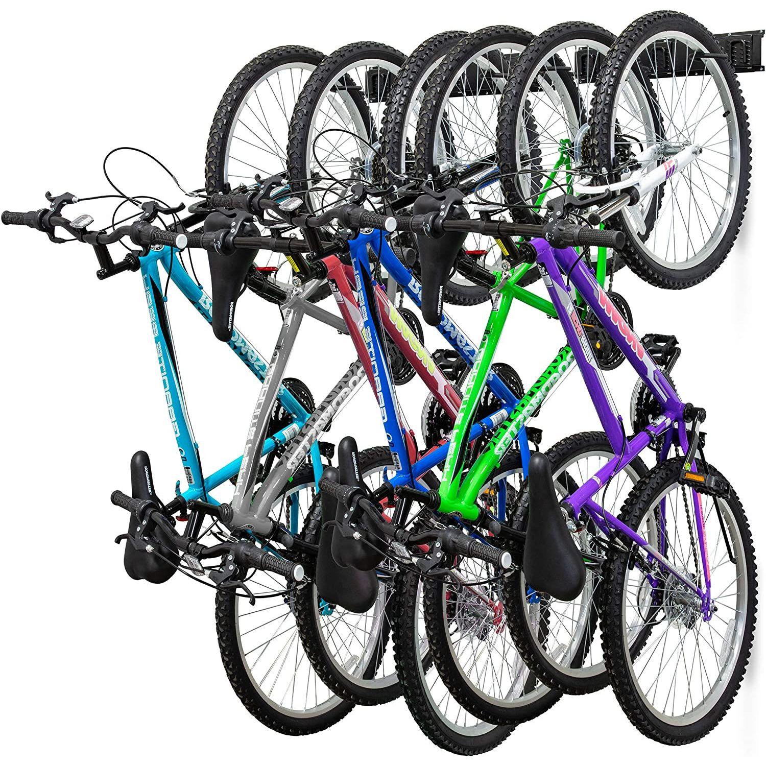 RaxGo Garage Bike Rack, 6 Bicycle Wall Mount Storage Hanger