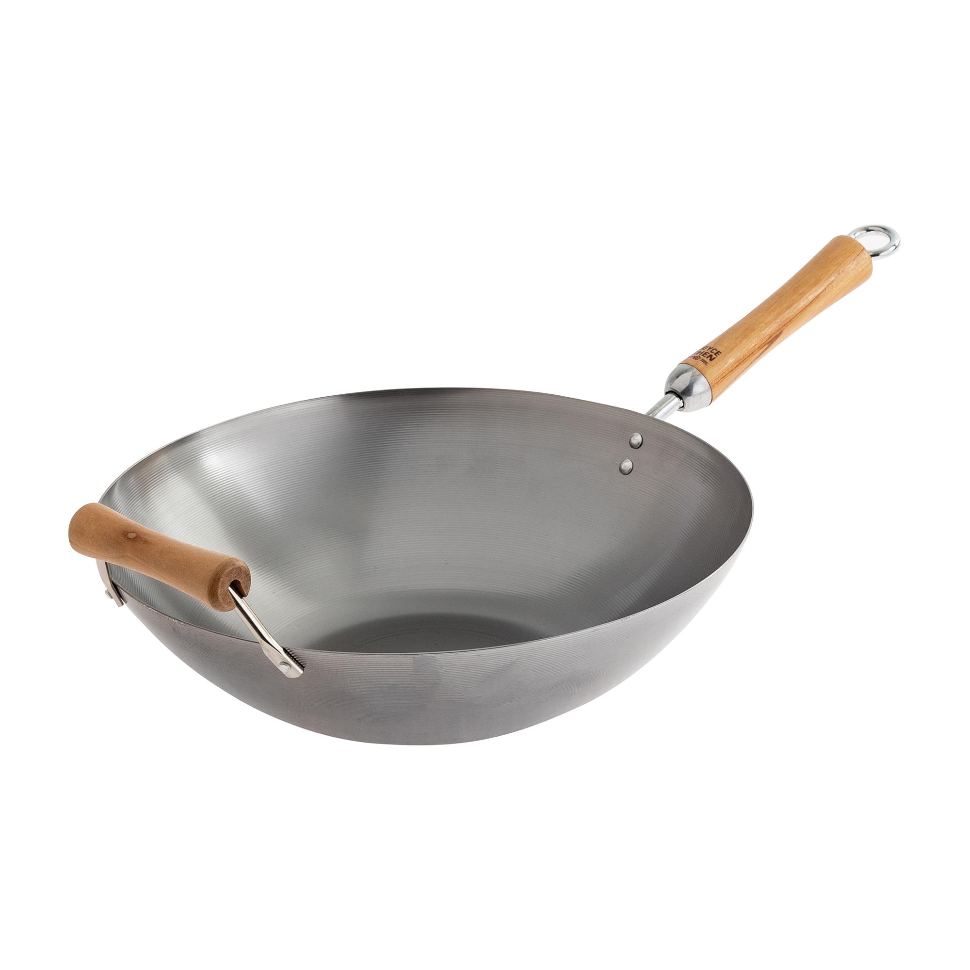 14-Inch Carbon Steel Wok with Birch Handles