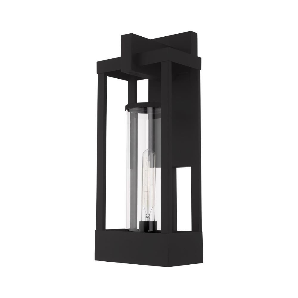Livex Lighting 20993-04 Delancey - 20" One Light Outdoor Wall Lantern, Black Finish with Clear Glass