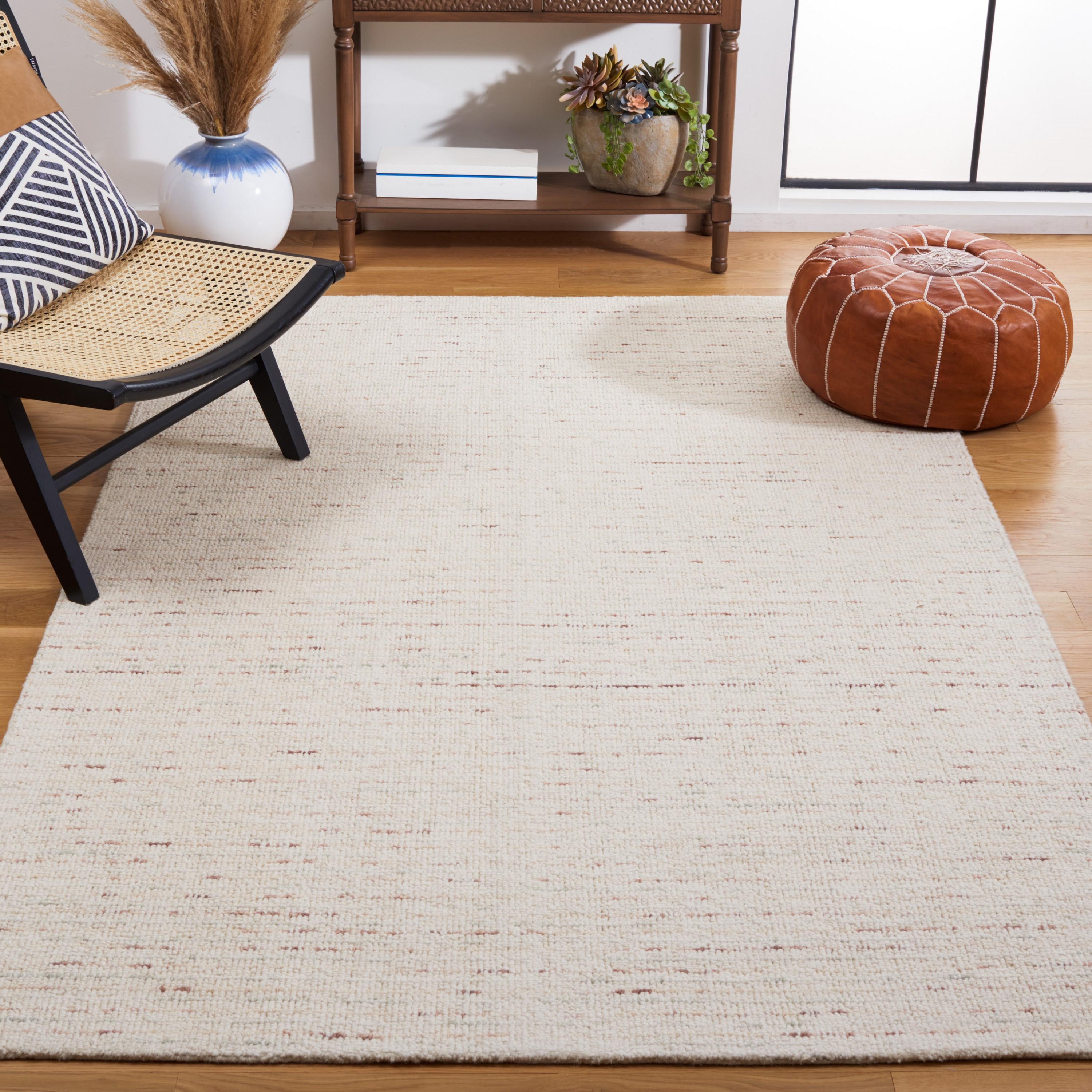 Abstract ABT468 Handmade Indoor Area Rug - Ivory/Brown - 4'x6' - Safavieh