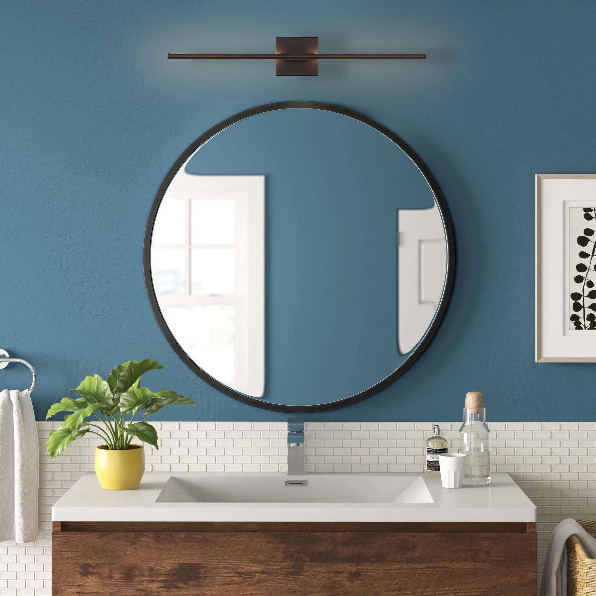 JONATHAN Y Makena 16.25" Modern Minimalist Dimmable Integrated LED Metal Wall Sconce, Oil Rubbed Bronze