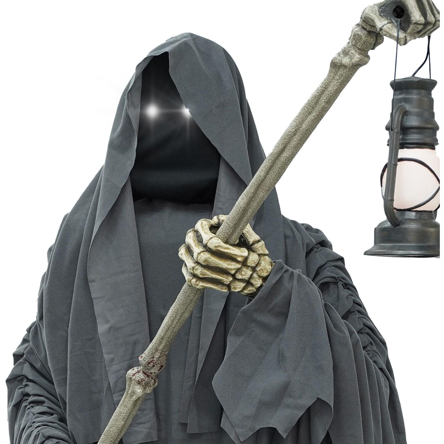 Haunted Hill Farm 6-Ft. Tall Motion-Activated Ghostly Guide Premium Talking Halloween Animatronic & Reviews | Wayfair
