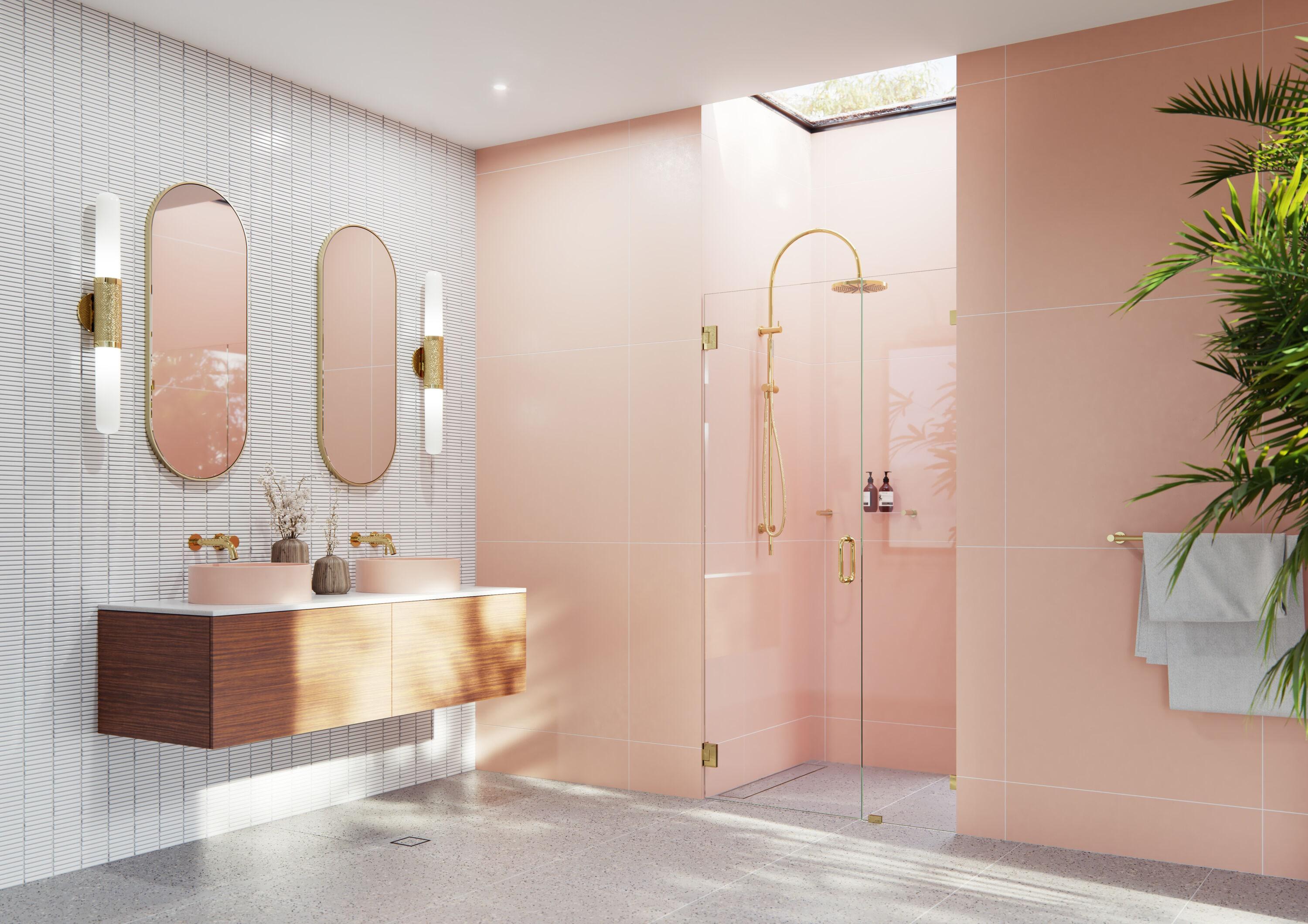 Illume 44 in. x 78 in. Fully Frameless Wall Hinge Shower Door