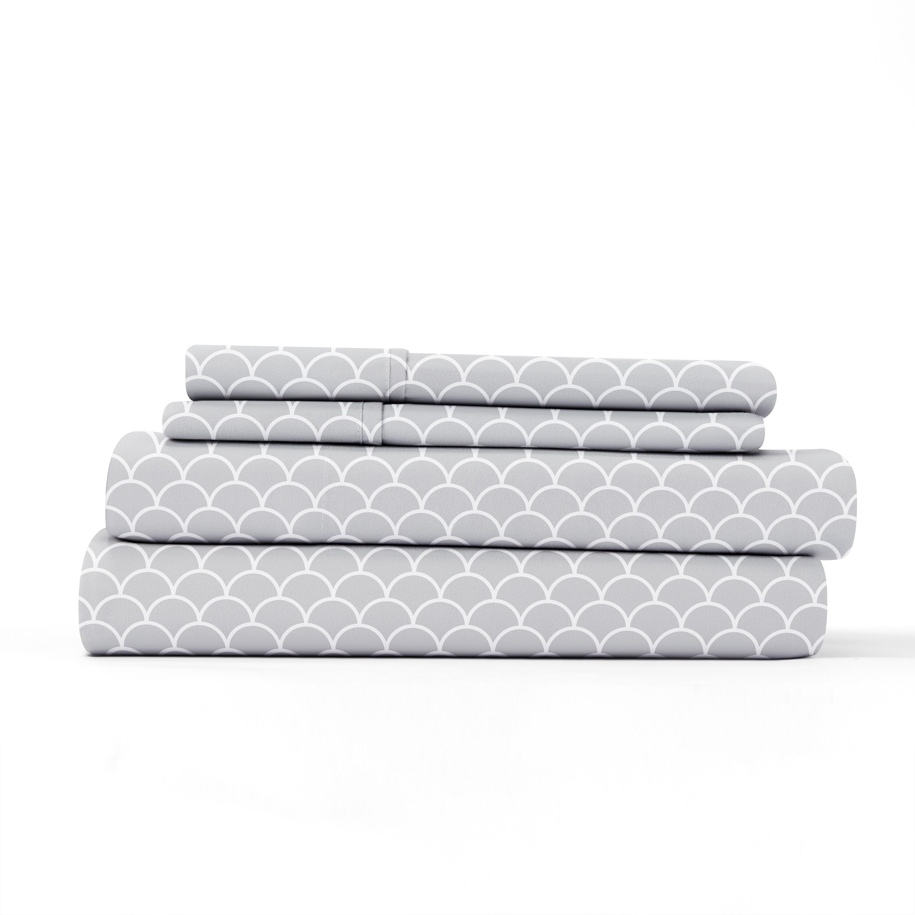 Simply Soft™ Scallops Pattern Microfiber Sheet Set