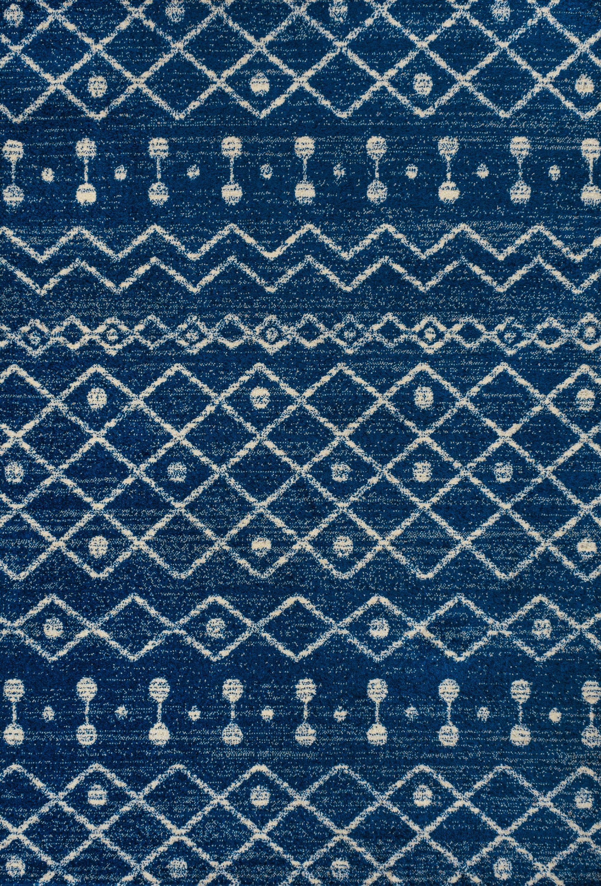 JONATHAN Y Aksil Moroccan Beni Souk Navy/Cream 8 ft. x 10 ft. Area Rug