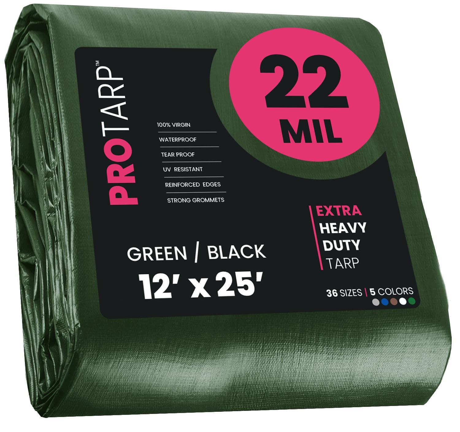 PROTARP 22 Mil Heavy Duty Polyethylene Tarp, Waterproof, UV Resistant