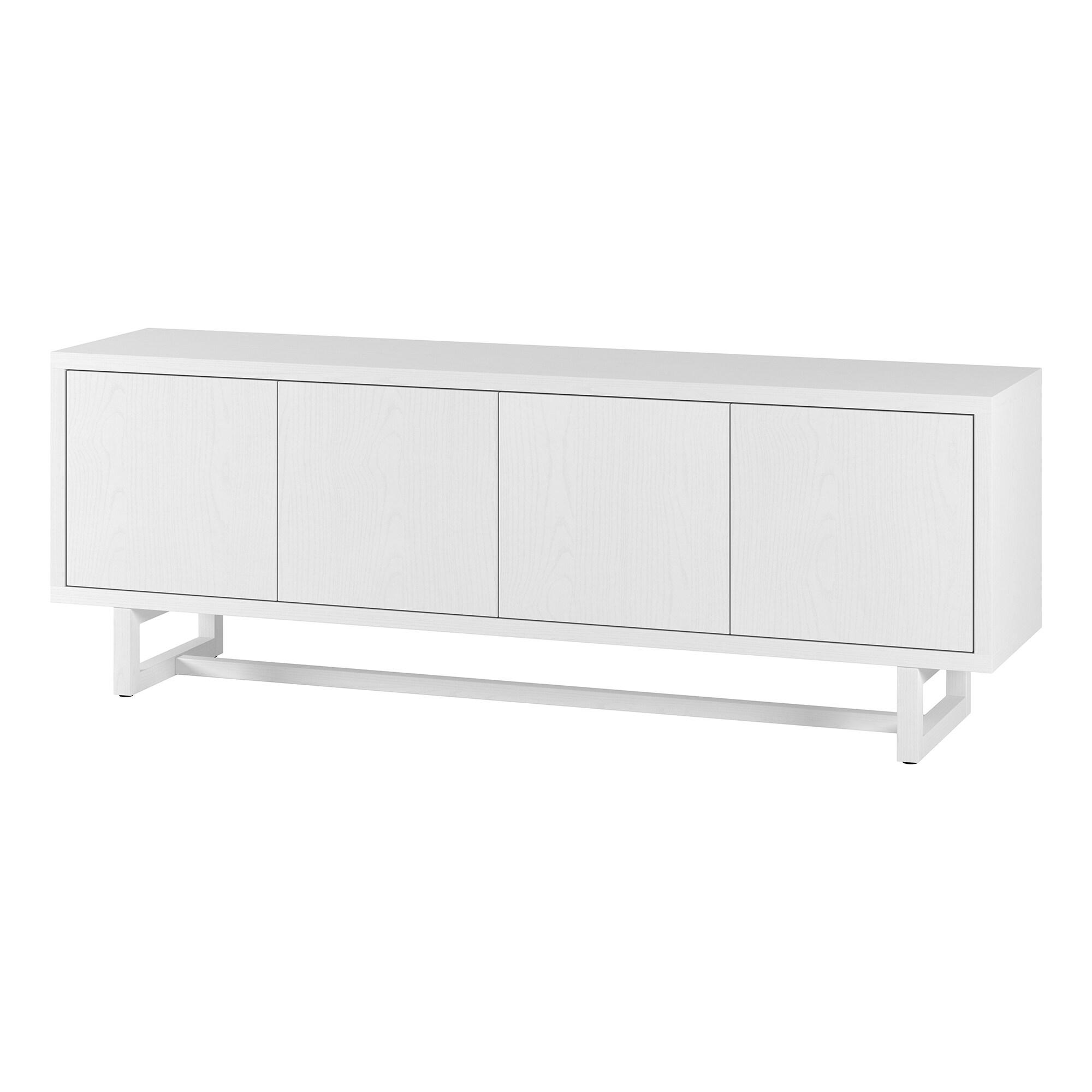 Evelyn&Zoe Cutler Rectangular TV Stand for TV's up to 75", White